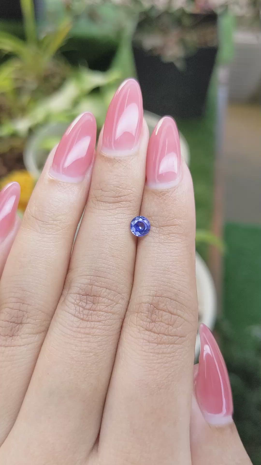 0.51 Ct. Blue Sapphire from Ceylon (Sri Lanka) Size Video