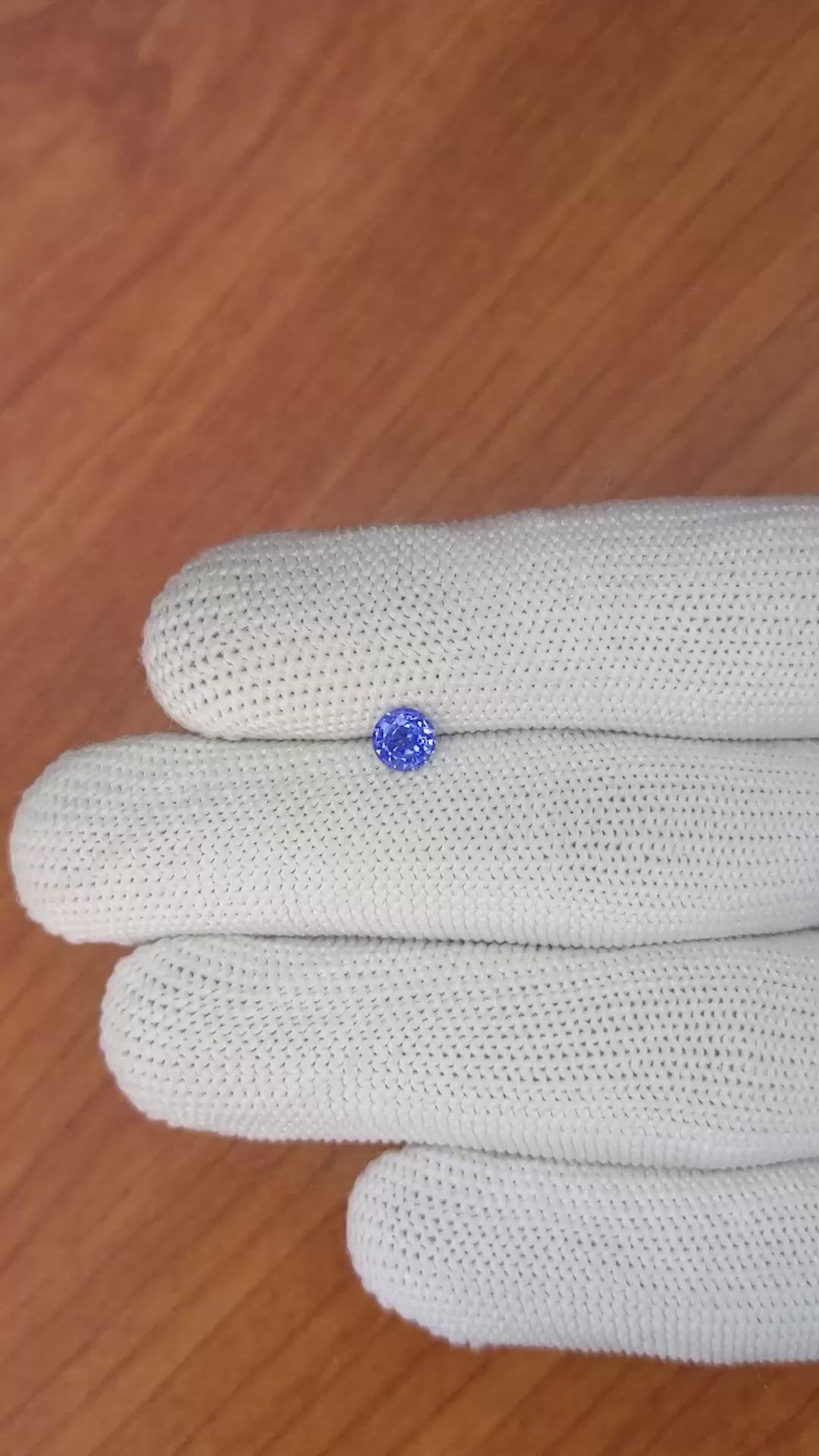 0.51 Ct. Blue Sapphire from Ceylon (Sri Lanka) Size Video