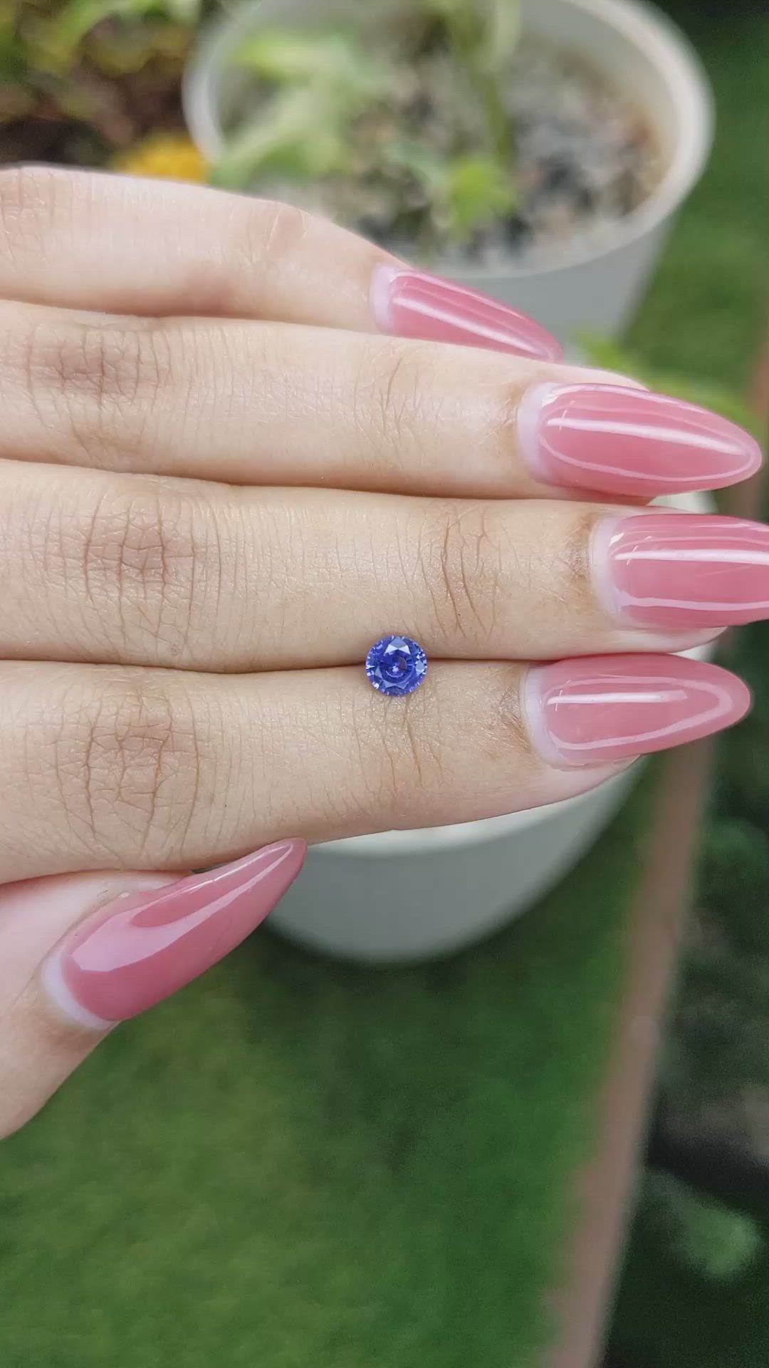 0.51 Ct. Blue Sapphire from Ceylon (Sri Lanka) Size Video