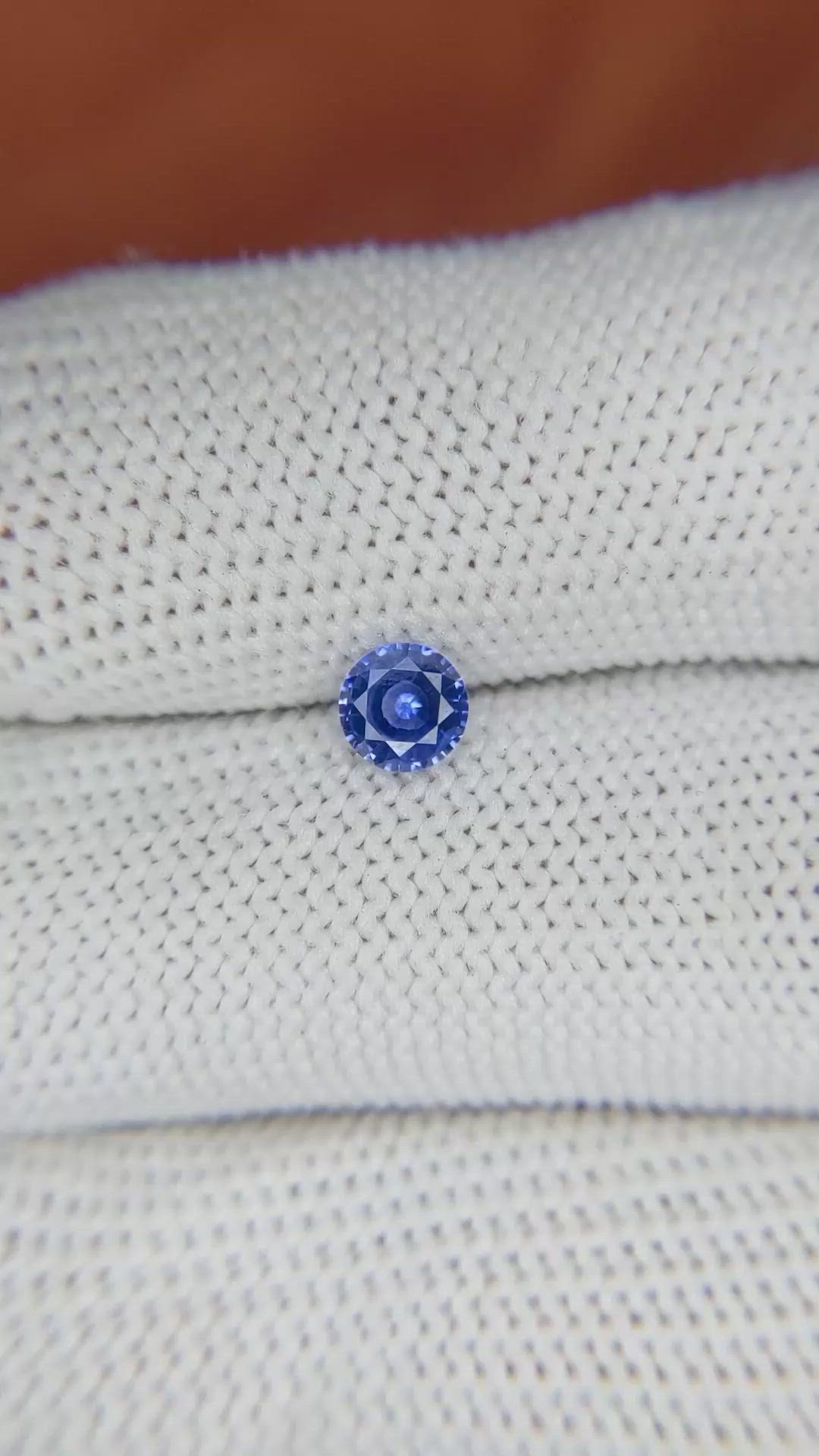 0.51 Ct. Blue Sapphire from Ceylon (Sri Lanka) Size Video