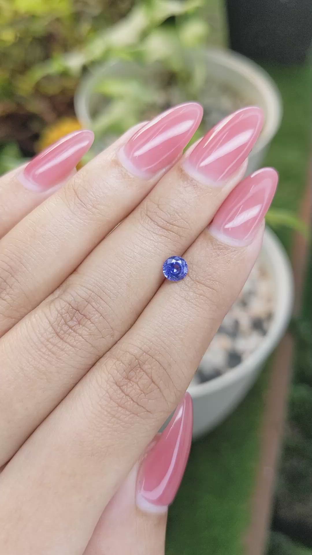 0.51 Ct. Blue Sapphire from Ceylon (Sri Lanka) Size Video
