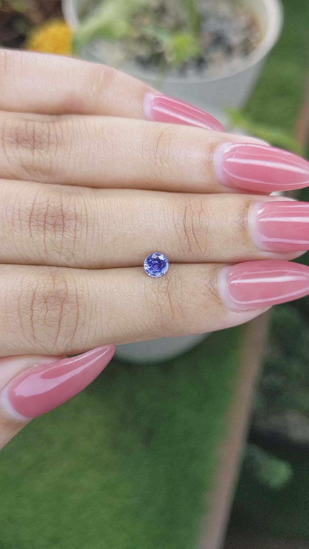 0.46 Ct. Blue Sapphire from Ceylon (Sri Lanka) Size Video