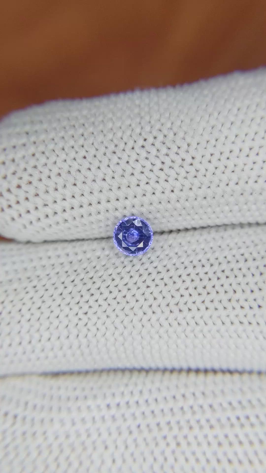 0.46 Ct. Blue Sapphire from Ceylon (Sri Lanka) Size Video