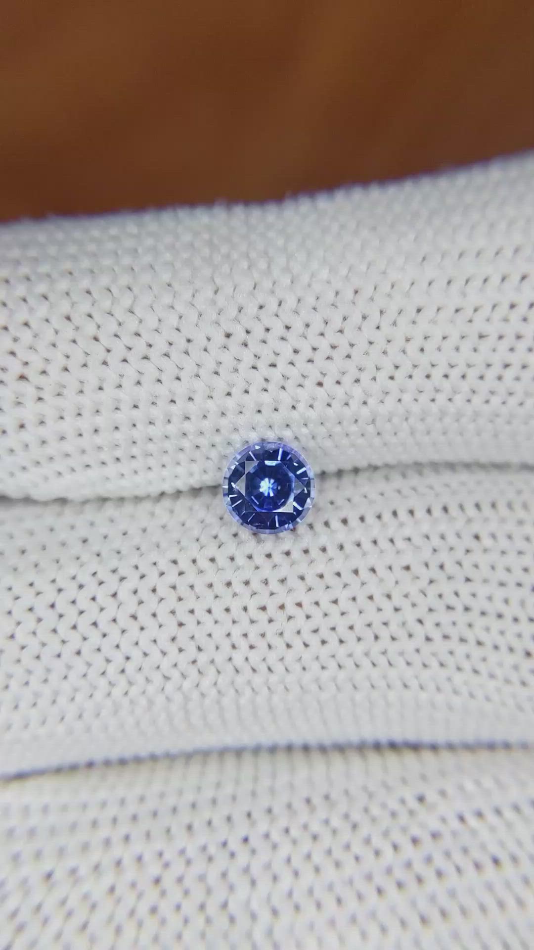 0.70 Ct. Blue Sapphire from Ceylon (Sri Lanka) Size Video