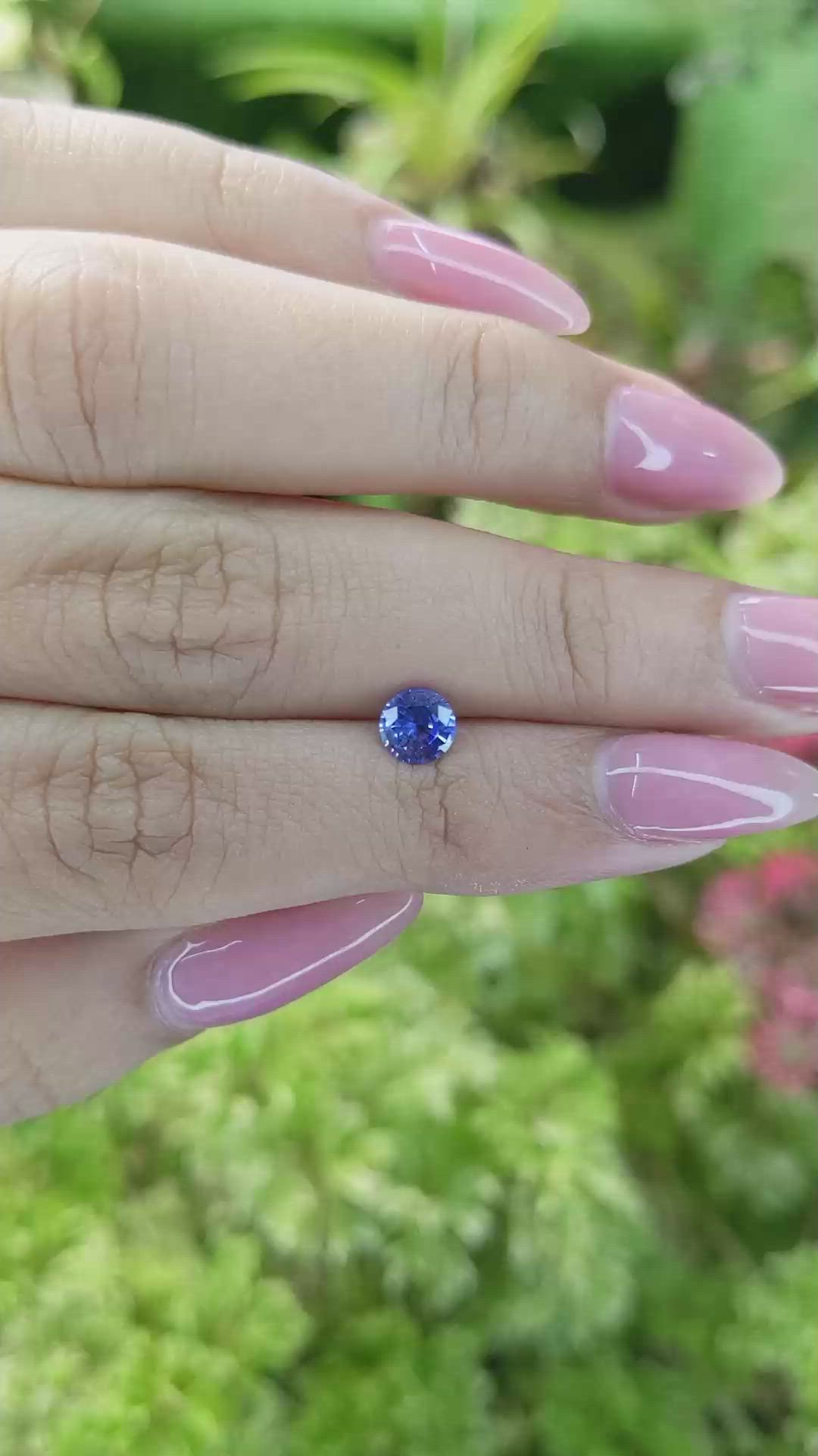 0.70 Ct. Blue Sapphire from Ceylon (Sri Lanka) Size Video