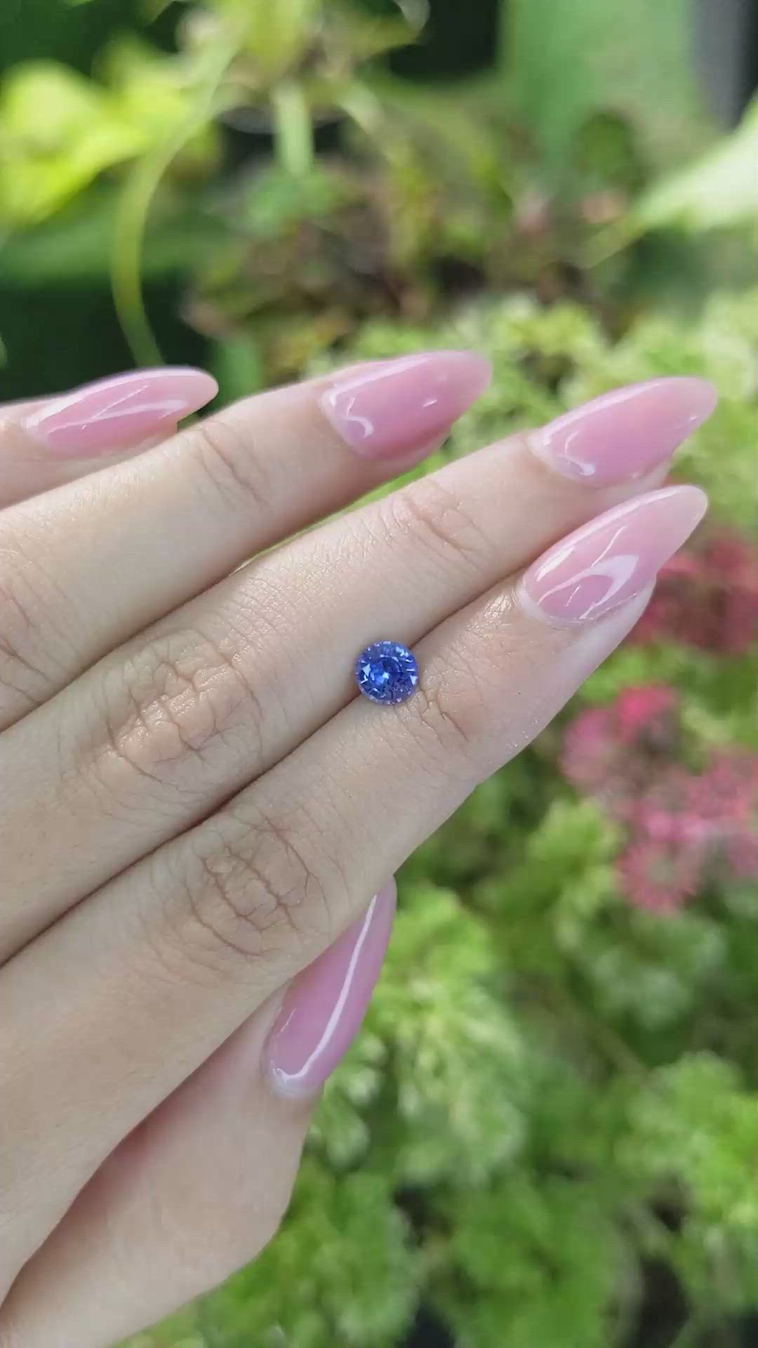 0.70 Ct. Blue Sapphire from Ceylon (Sri Lanka) Size Video