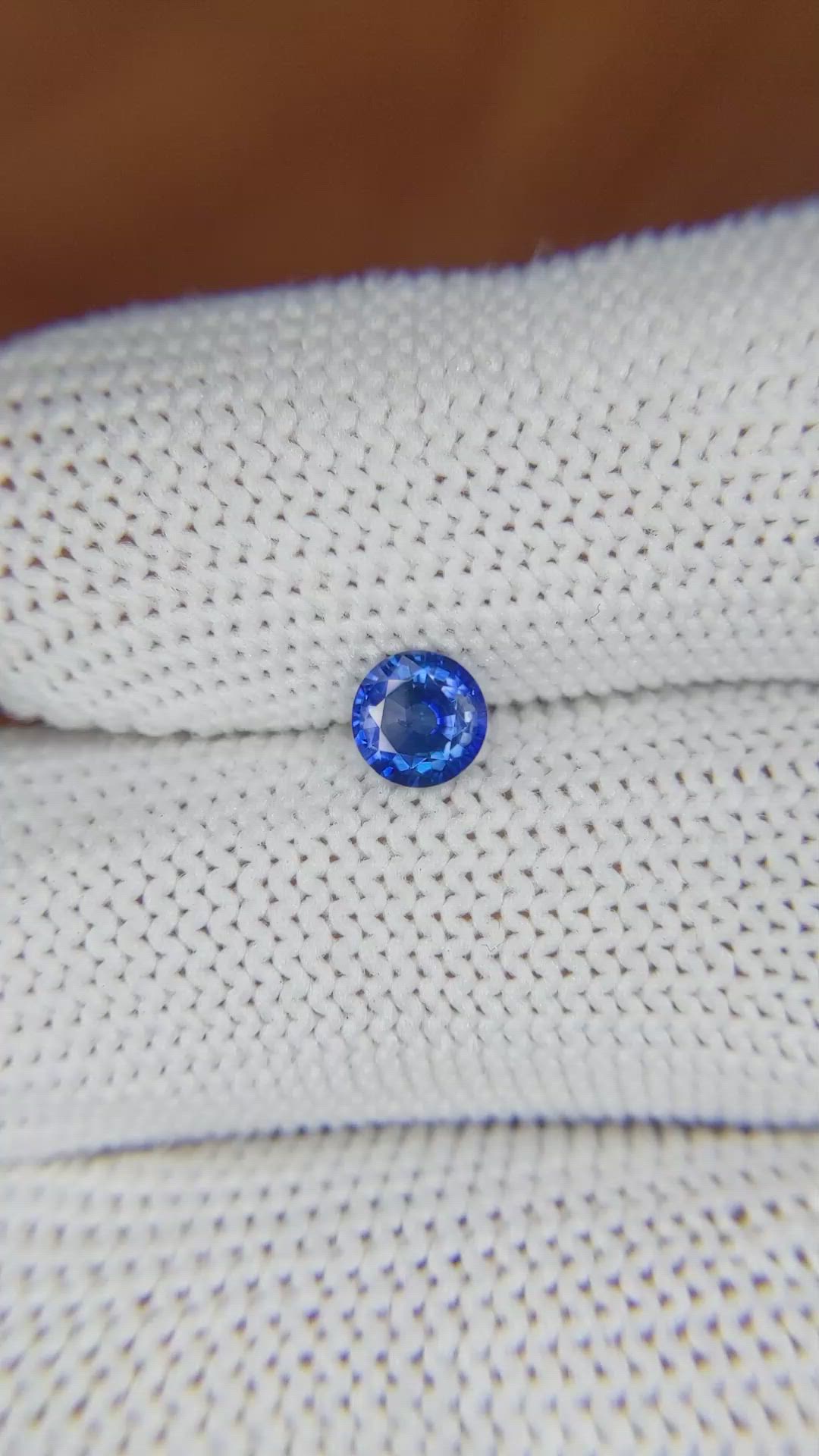 0.52 Ct. Blue Sapphire from Ceylon (Sri Lanka) Size Video