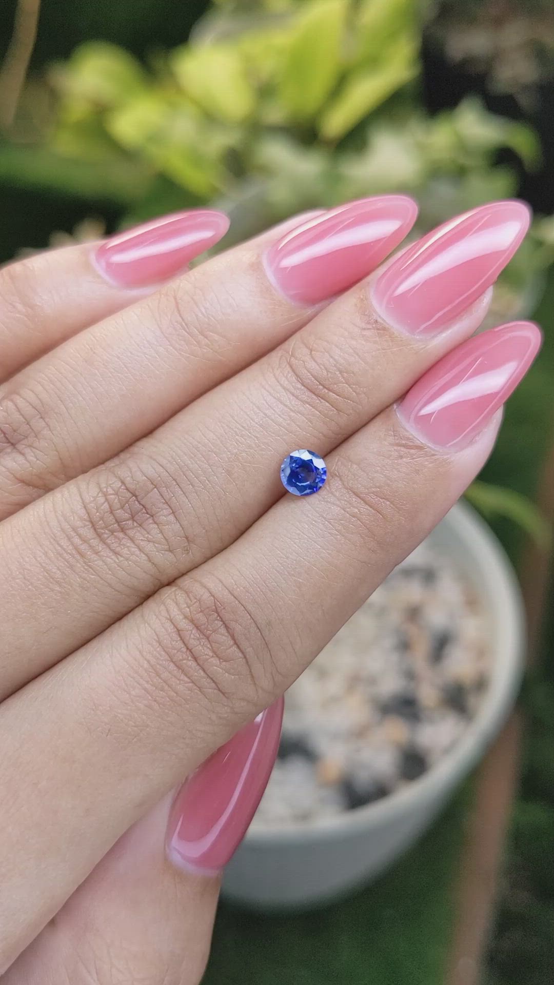 0.52 Ct. Blue Sapphire from Ceylon (Sri Lanka) Size Video