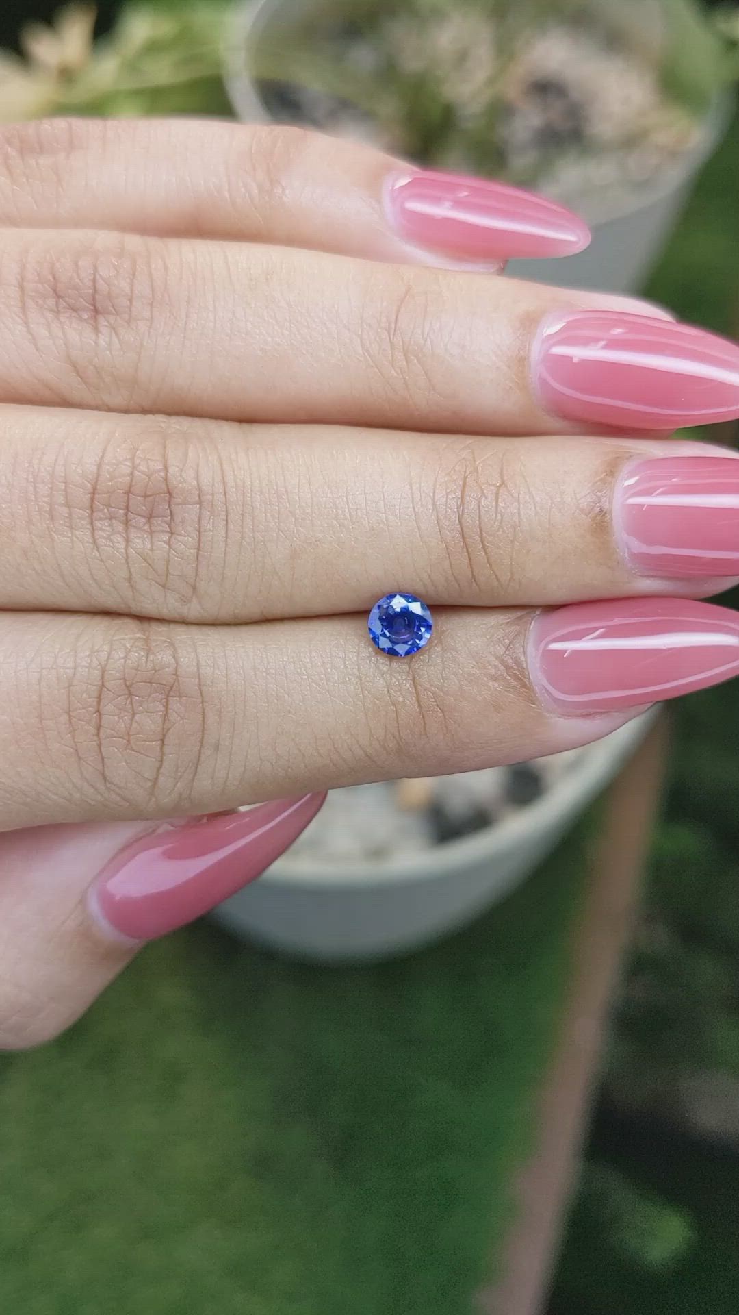 0.52 Ct. Blue Sapphire from Ceylon (Sri Lanka) Size Video