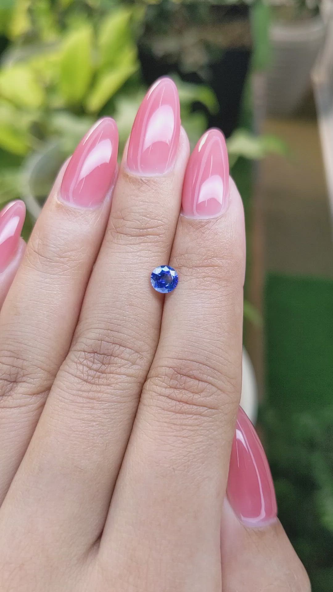 0.52 Ct. Blue Sapphire from Ceylon (Sri Lanka) Size Video