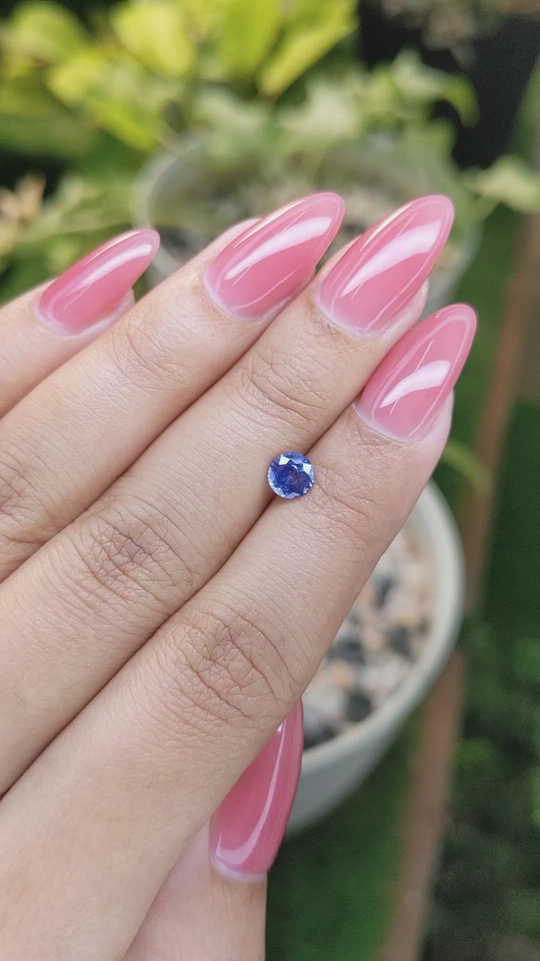 0.77 Ct. Blue Sapphire from Ceylon (Sri Lanka) Size Video