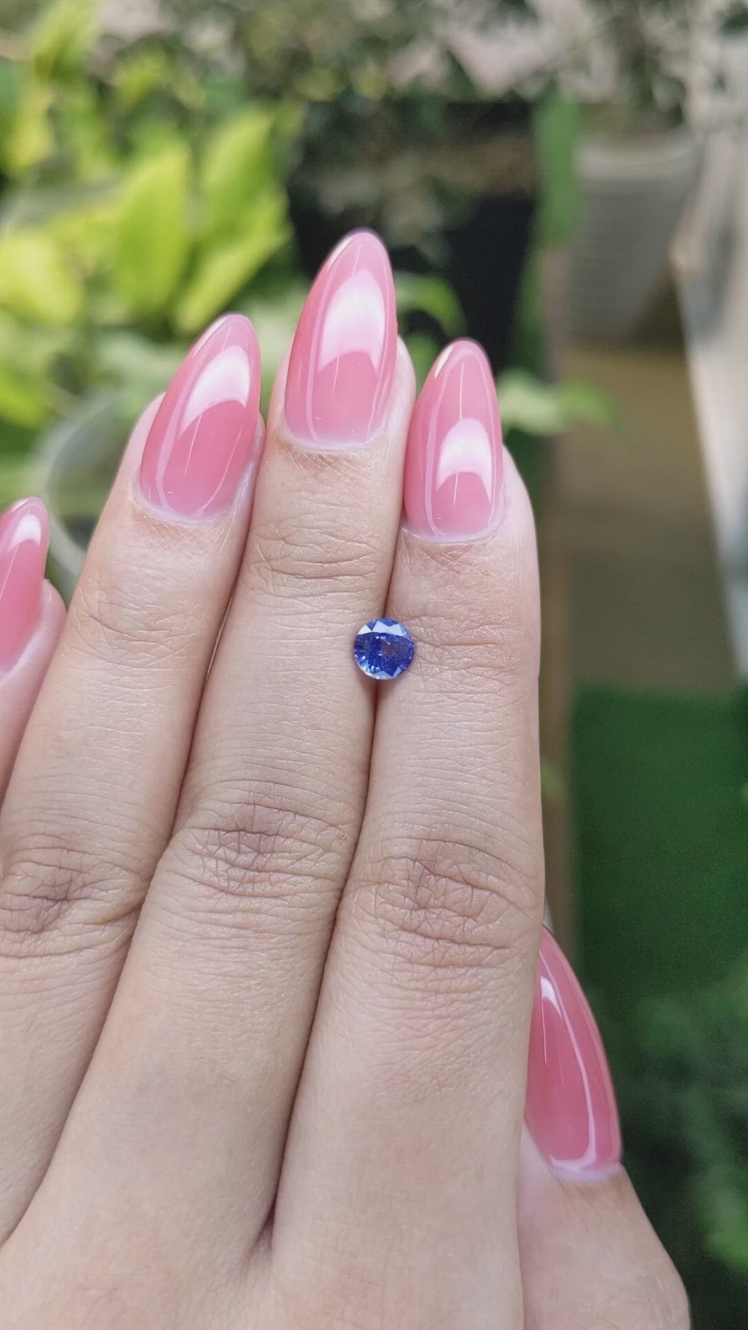 0.77 Ct. Blue Sapphire from Ceylon (Sri Lanka) Size Video