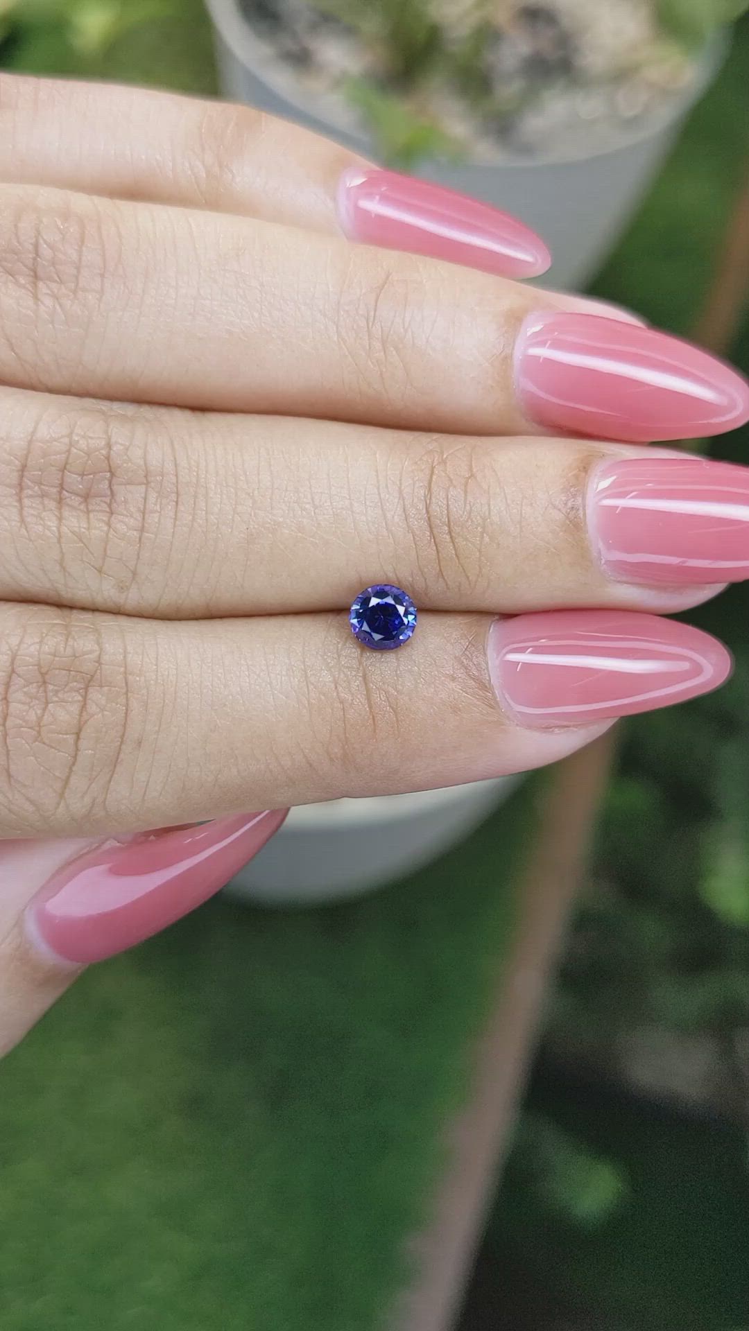 0.61 Ct. Blue Sapphire from Ceylon (Sri Lanka) Size Video