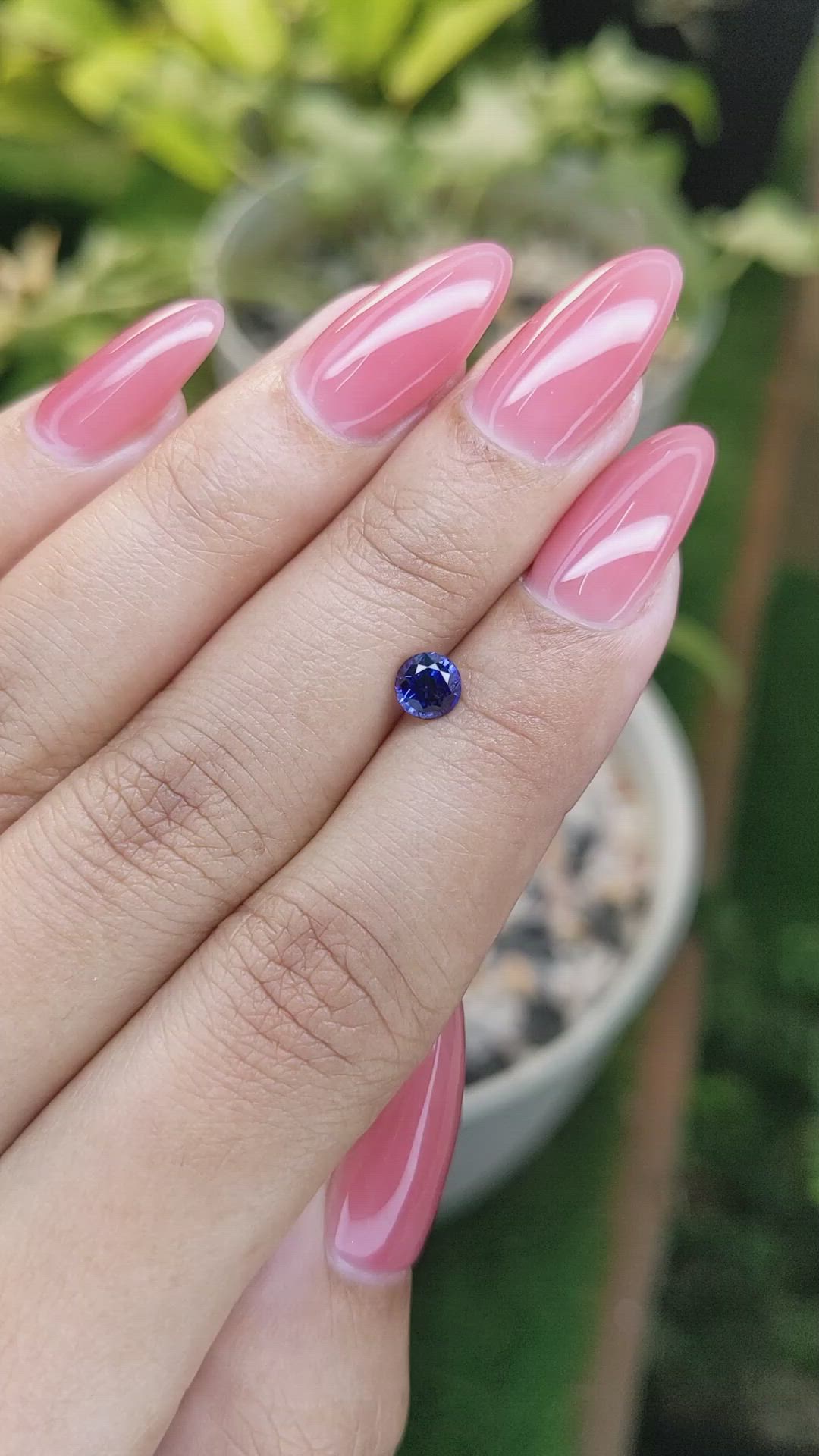 0.61 Ct. Blue Sapphire from Ceylon (Sri Lanka) Size Video