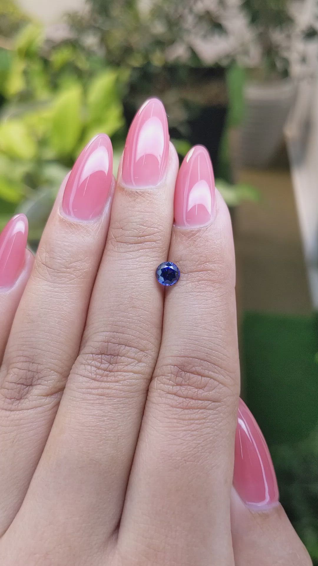 0.61 Ct. Blue Sapphire from Ceylon (Sri Lanka) Size Video