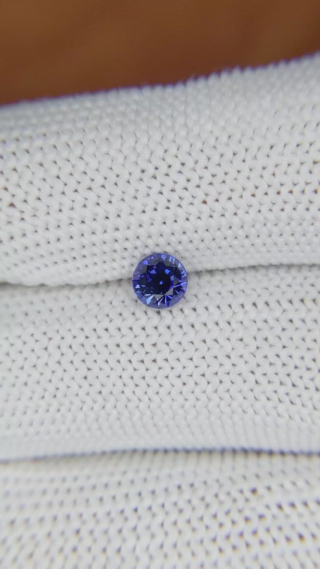 0.61 Ct. Blue Sapphire from Ceylon (Sri Lanka) Size Video