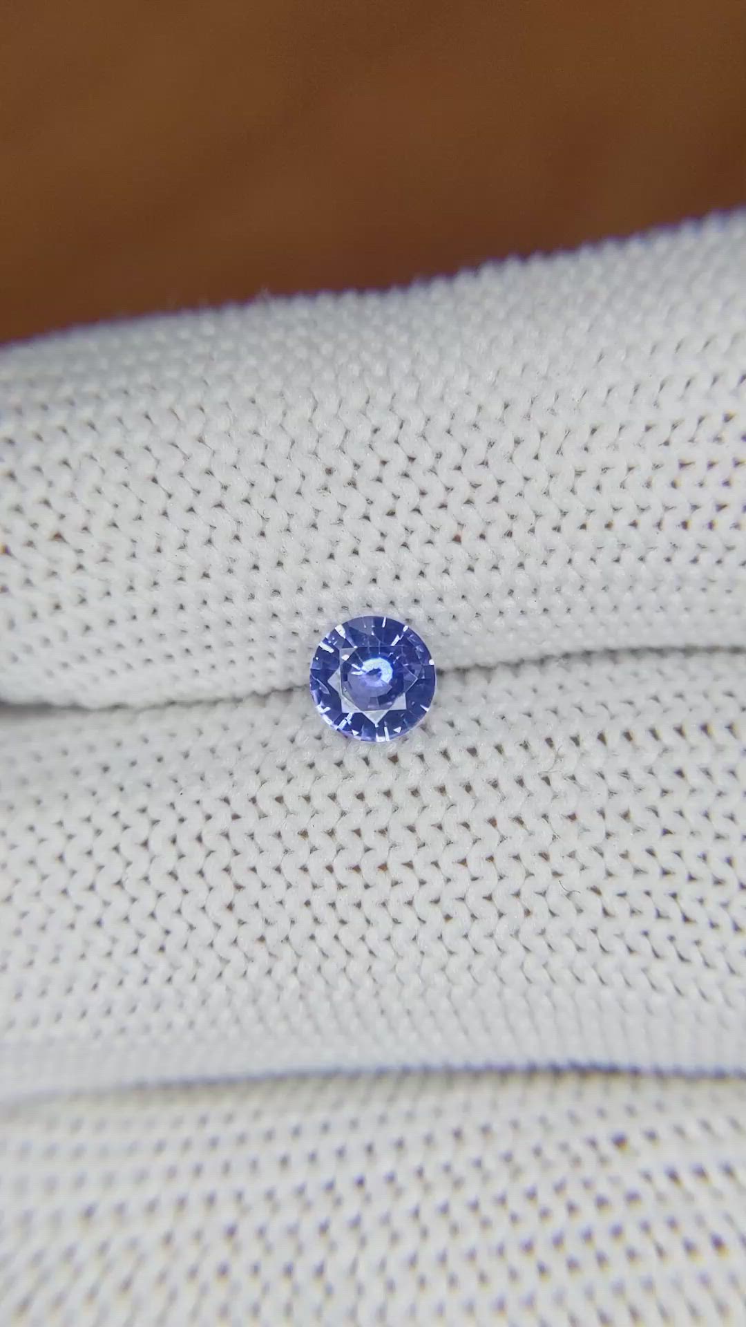 0.53 Ct. Blue Sapphire from Ceylon (Sri Lanka) Size Video