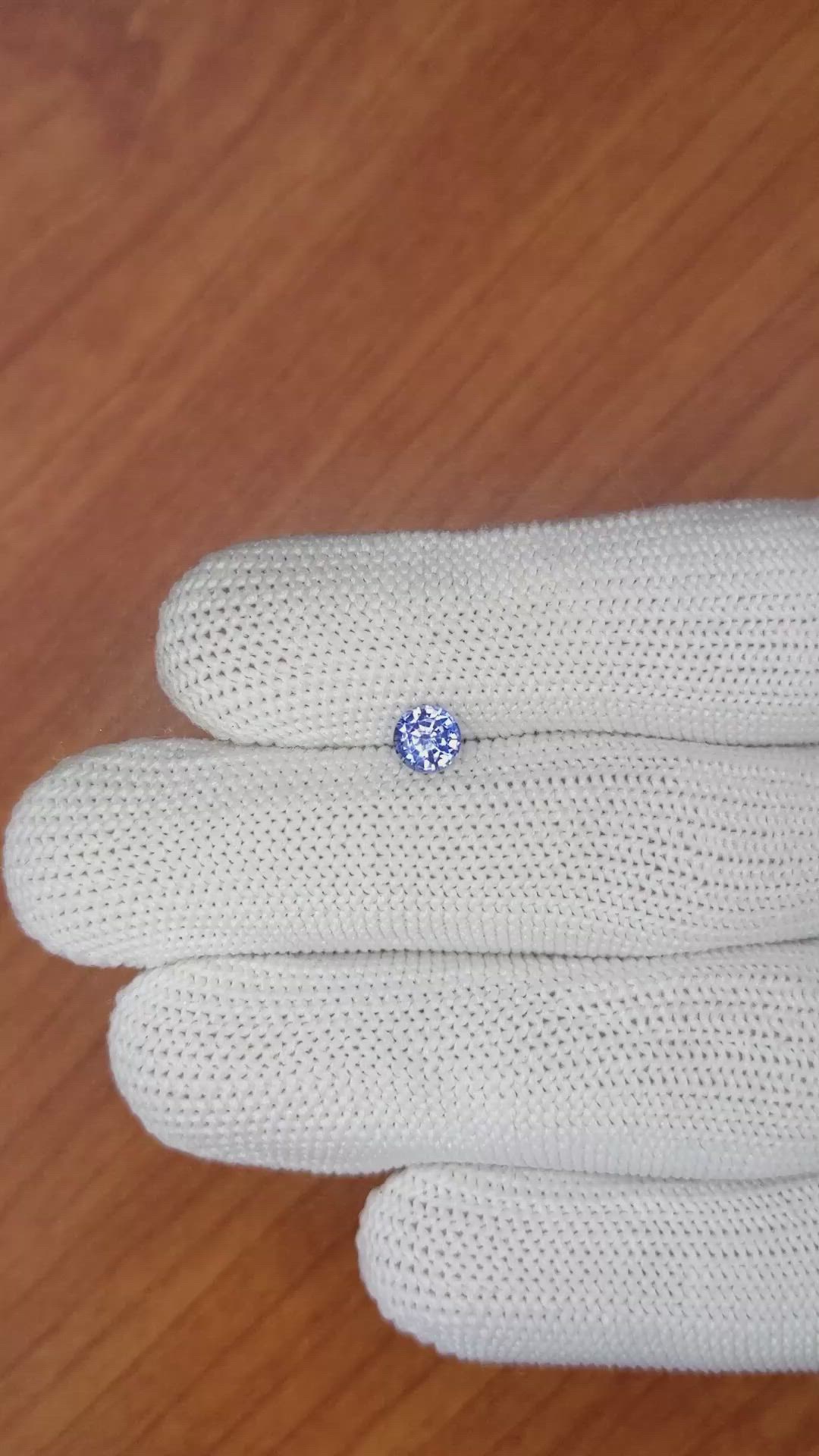 0.52 Ct. Blue Sapphire from Ceylon (Sri Lanka) Size Video