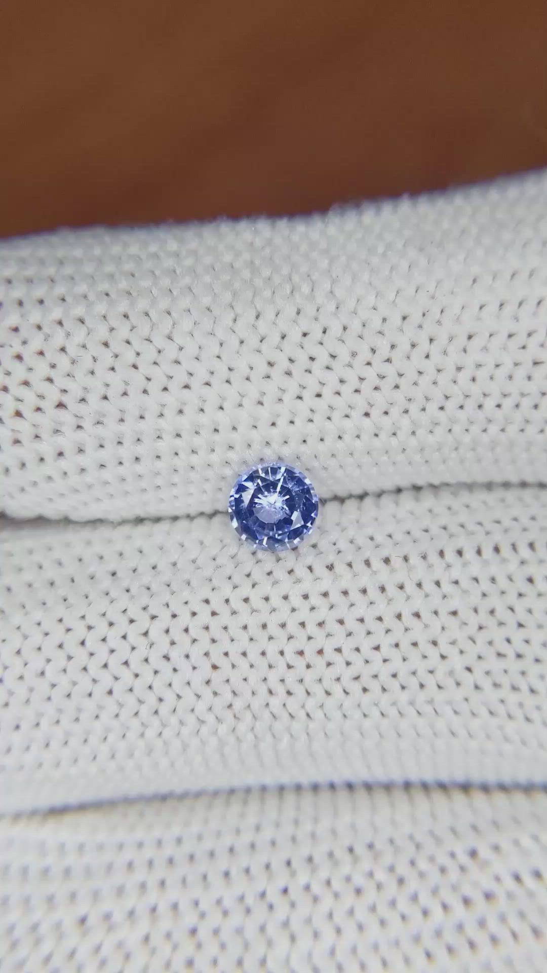 0.52 Ct. Blue Sapphire from Ceylon (Sri Lanka) Size Video