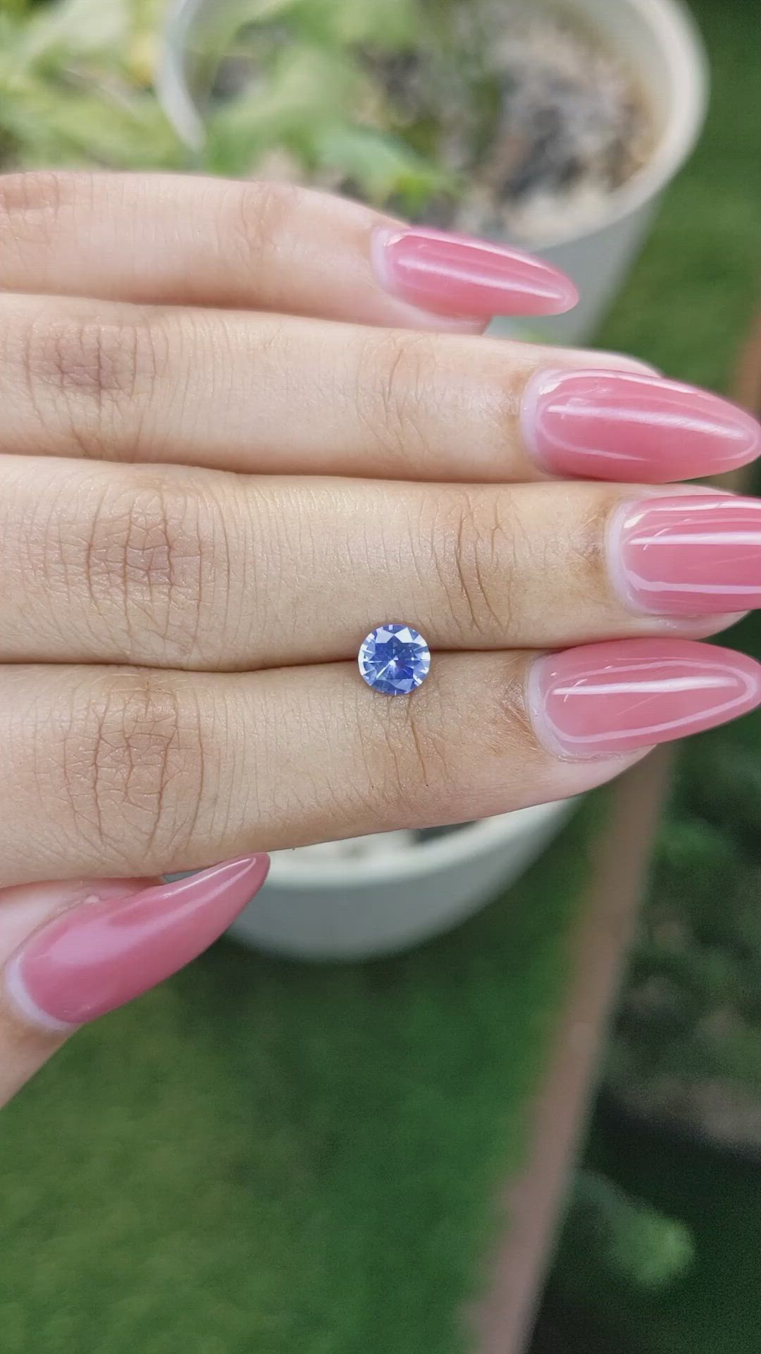 0.67 Ct. Blue Sapphire from Ceylon (Sri Lanka) Size Video