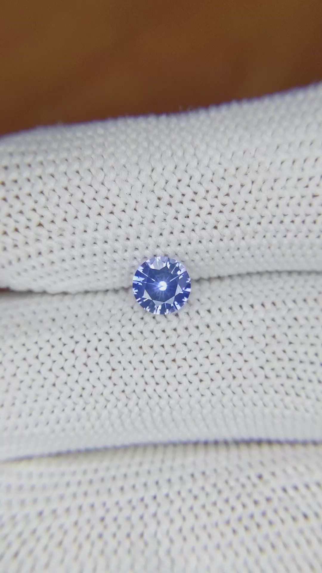 0.67 Ct. Blue Sapphire from Ceylon (Sri Lanka) Size Video