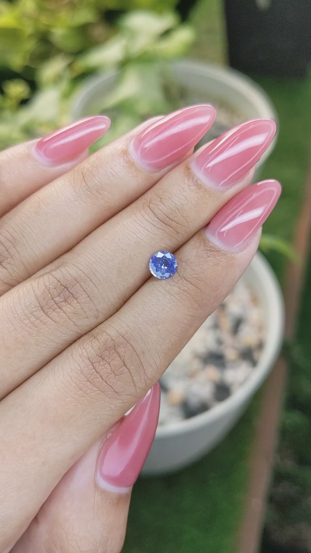 0.67 Ct. Blue Sapphire from Ceylon (Sri Lanka) Size Video