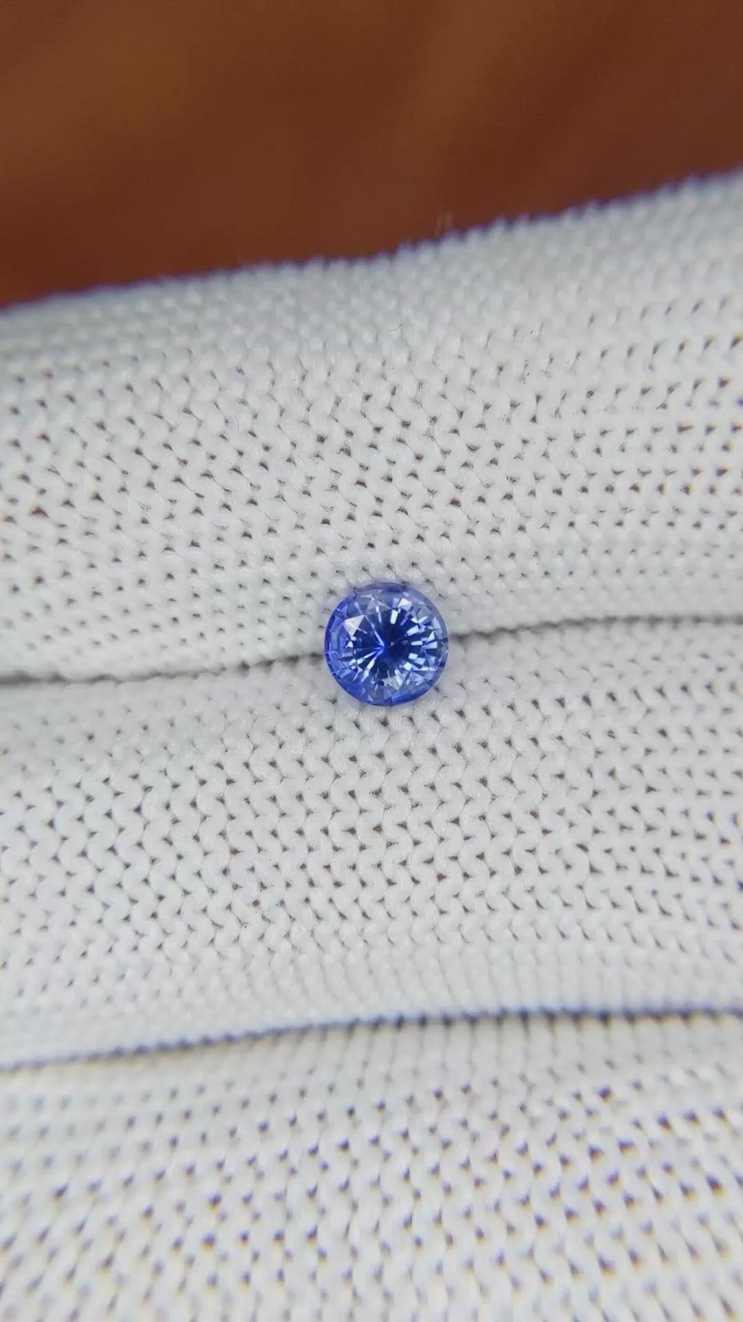 0.67 Ct. Blue Sapphire from Ceylon (Sri Lanka) Size Video