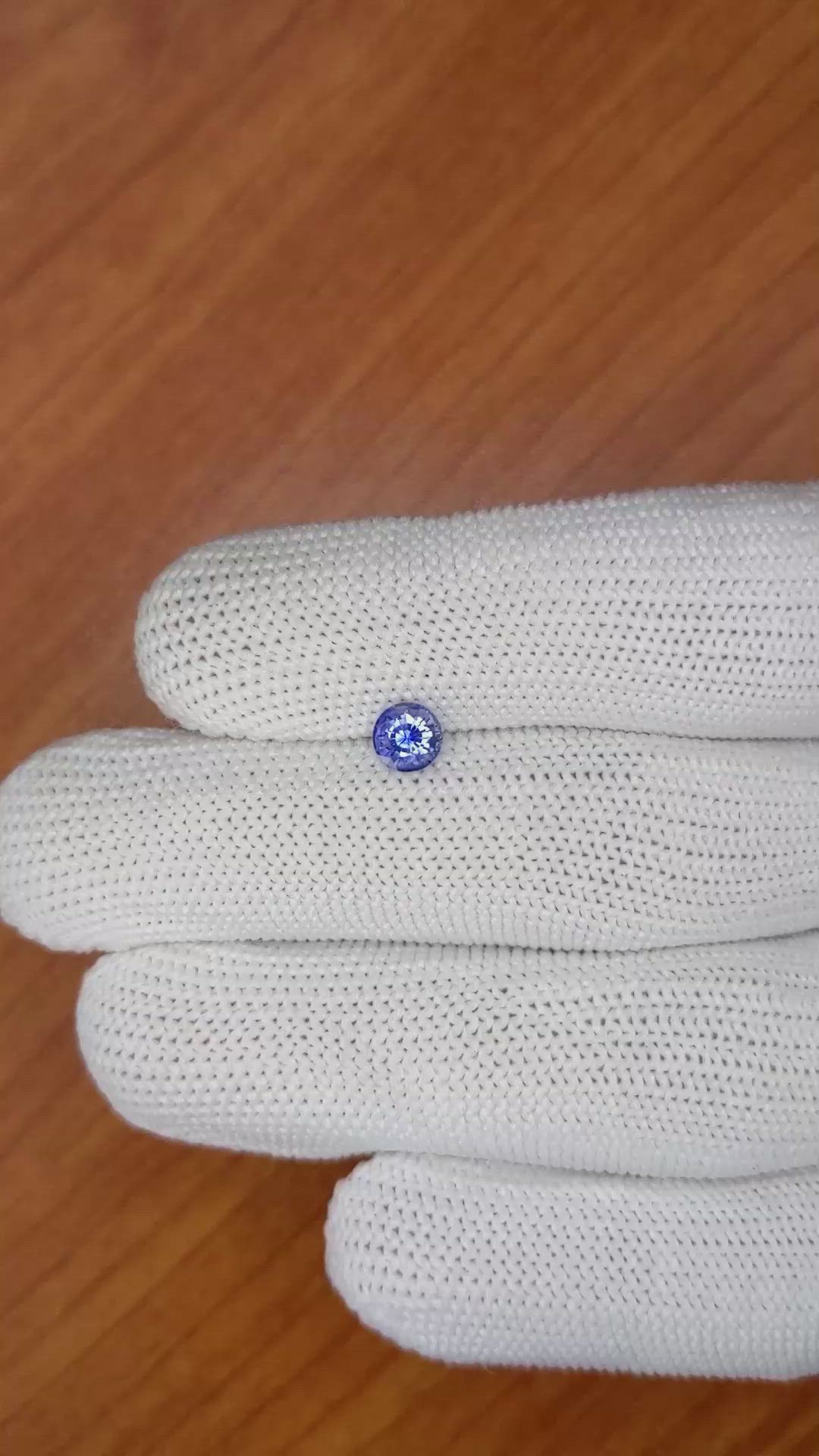 0.67 Ct. Blue Sapphire from Ceylon (Sri Lanka) Size Video