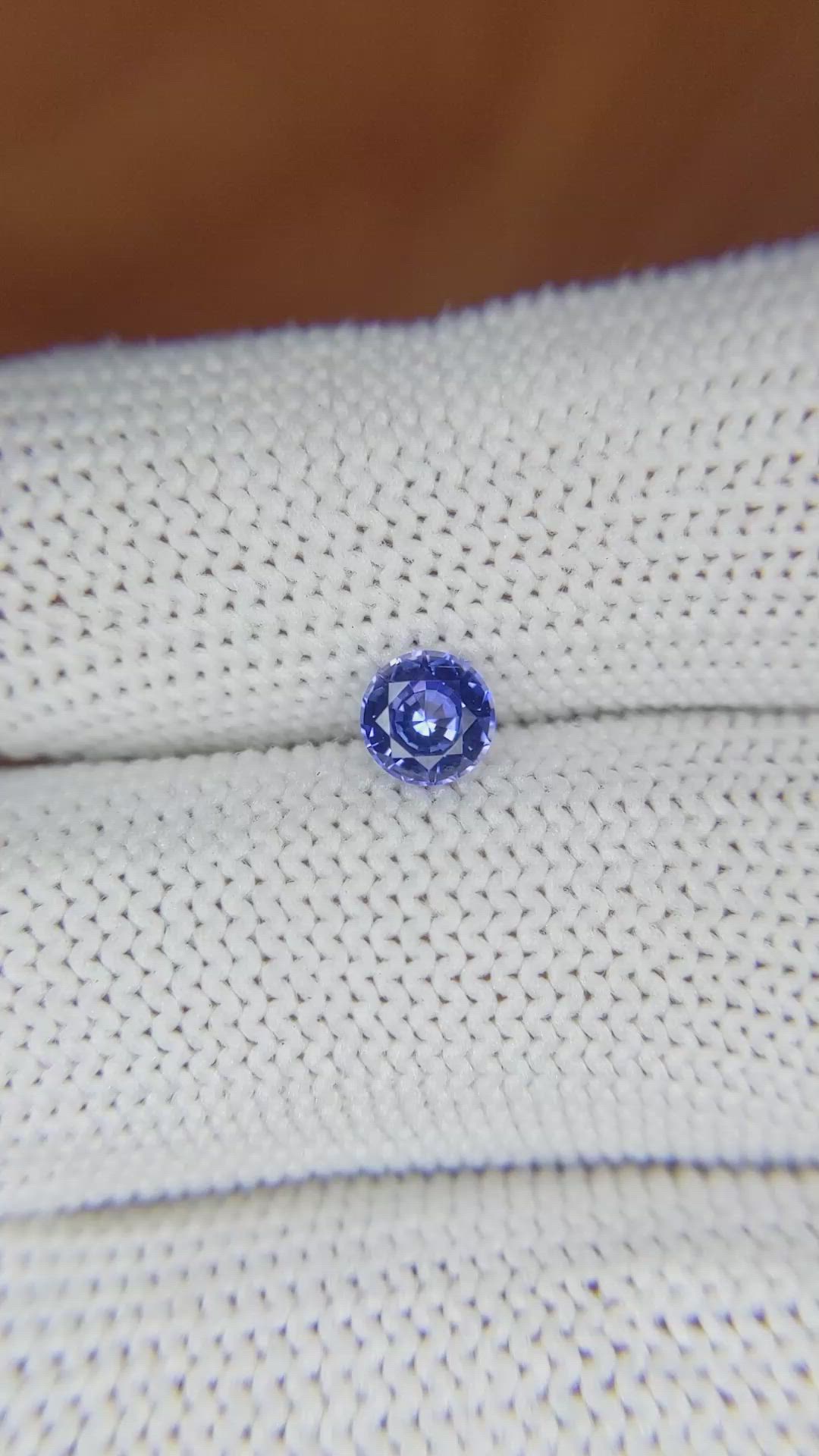 0.61 Ct. Blue Sapphire from Ceylon (Sri Lanka) Size Video