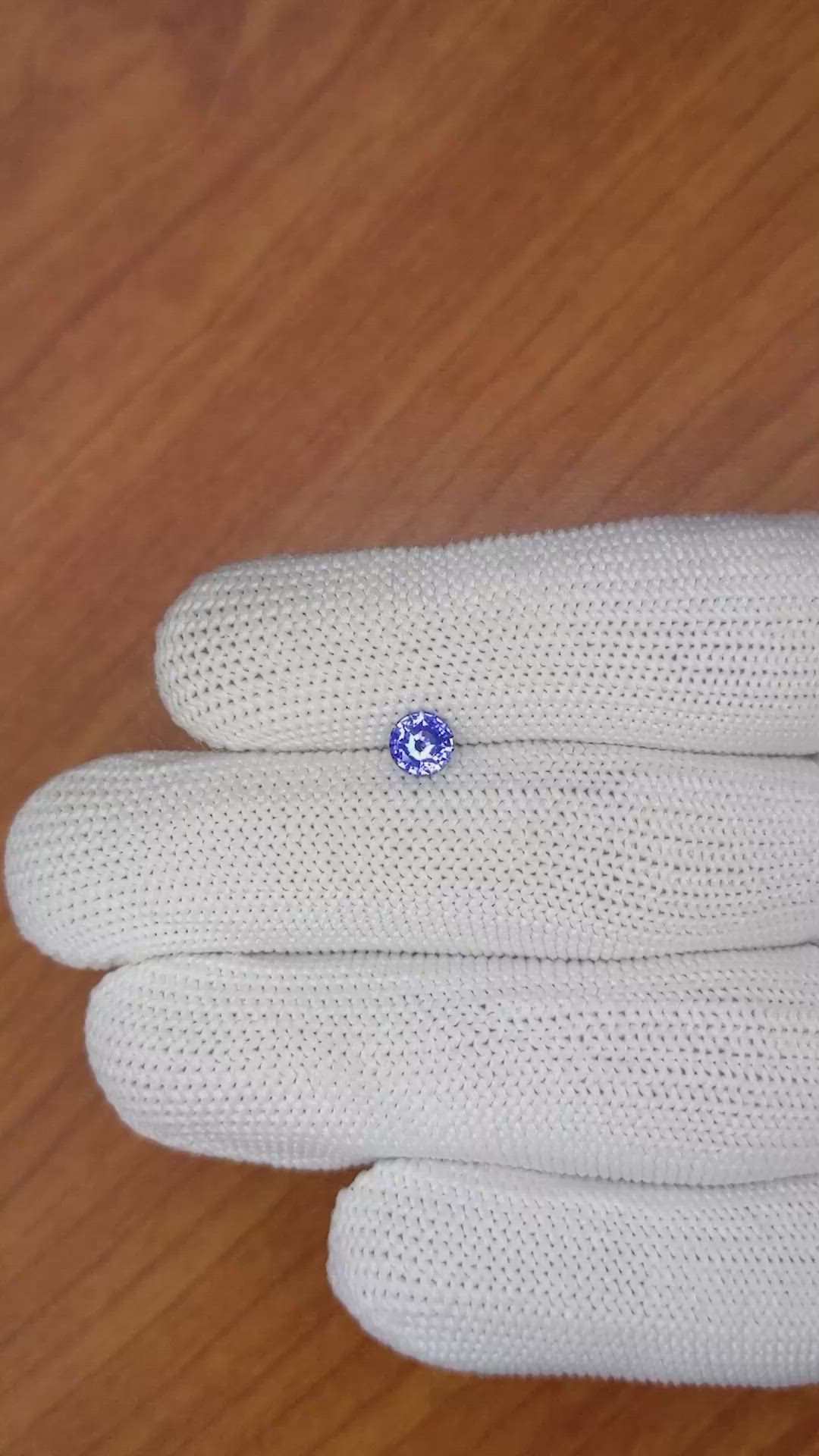 0.61 Ct. Blue Sapphire from Ceylon (Sri Lanka) Size Video