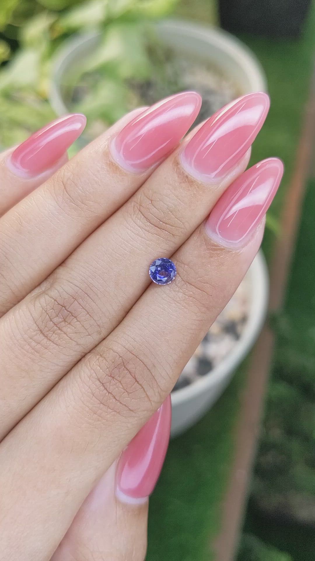 0.61 Ct. Blue Sapphire from Ceylon (Sri Lanka) Size Video