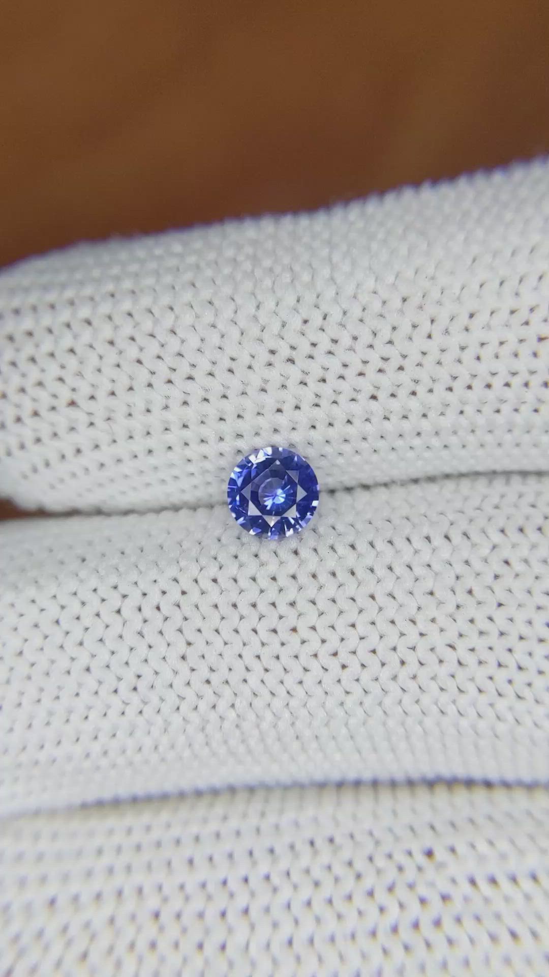0.57 Ct. Blue Sapphire from Ceylon (Sri Lanka) Size Video