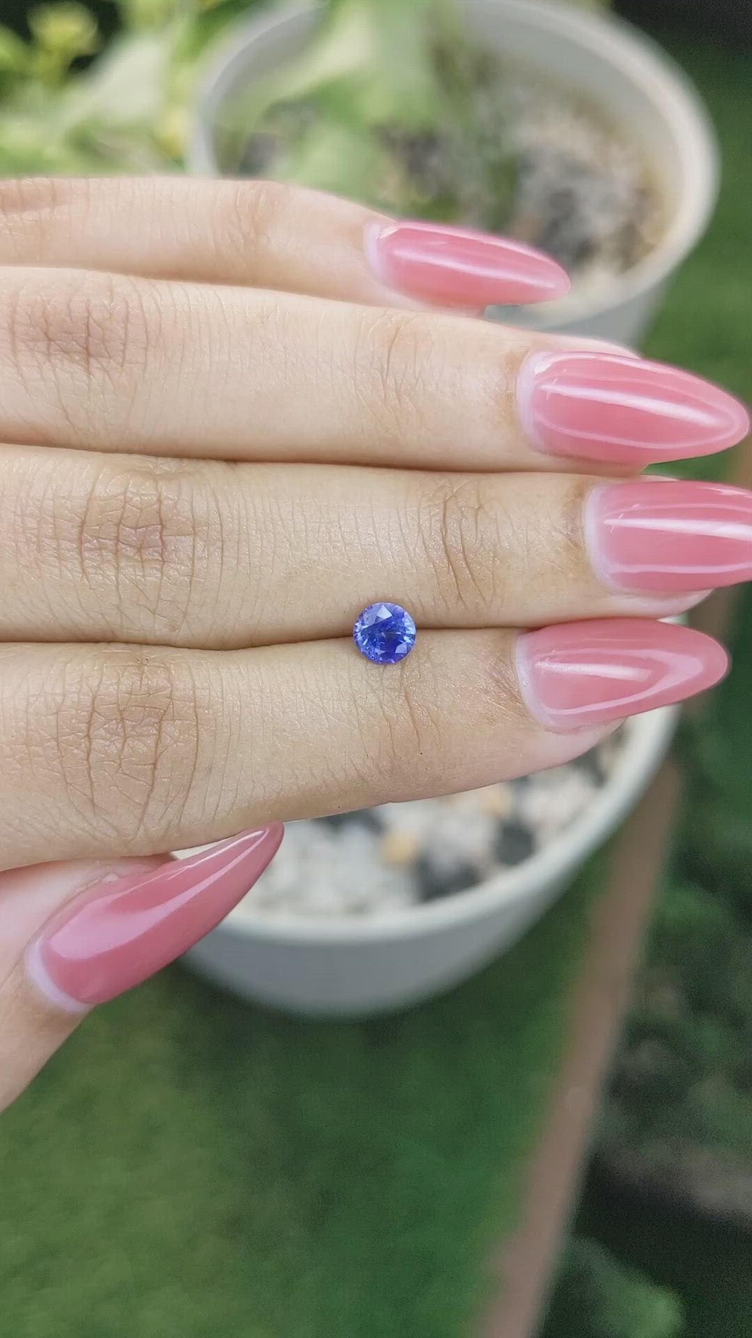 0.65 Ct. Blue Sapphire from Ceylon (Sri Lanka) Size Video