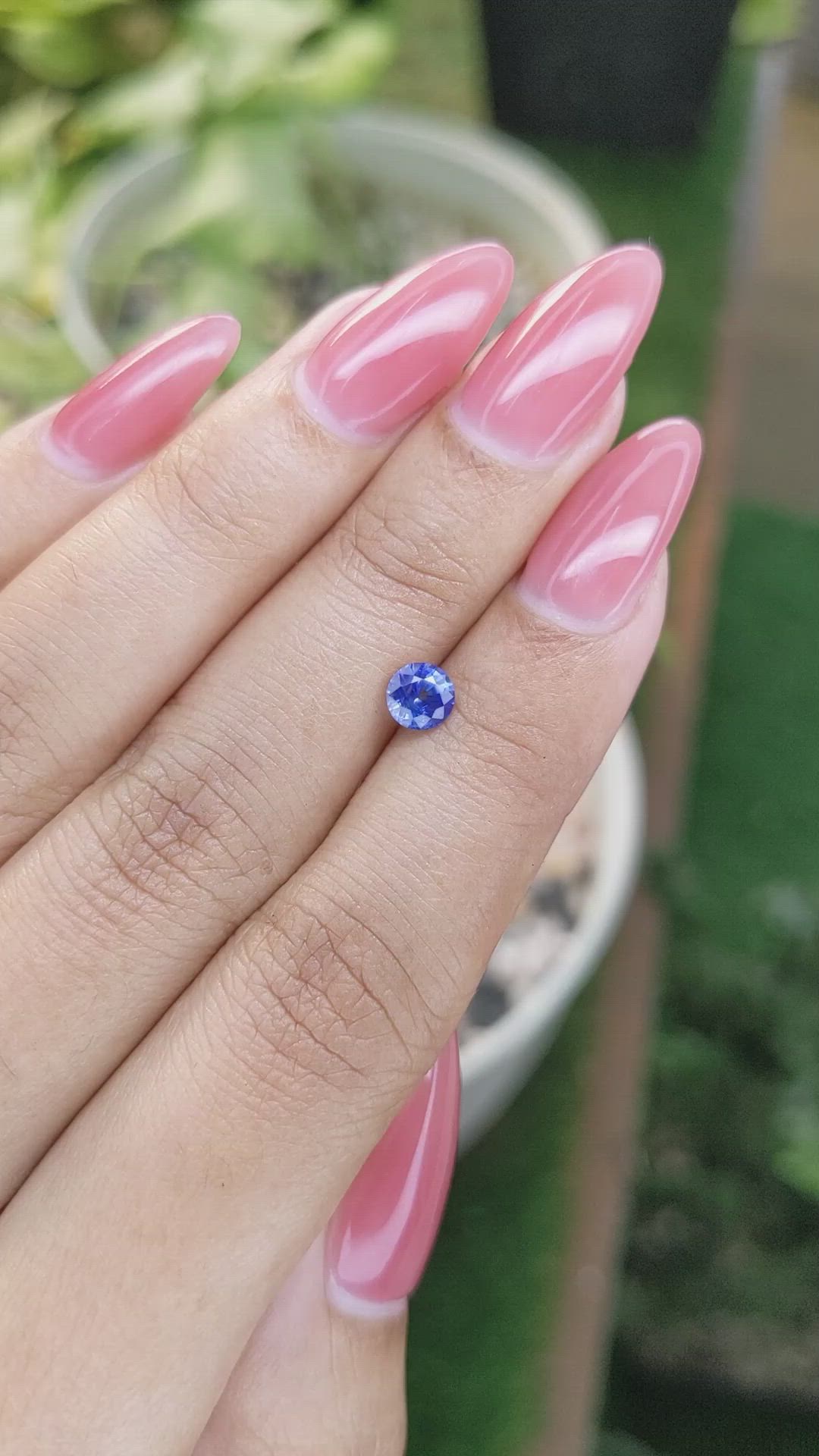 0.65 Ct. Blue Sapphire from Ceylon (Sri Lanka) Size Video