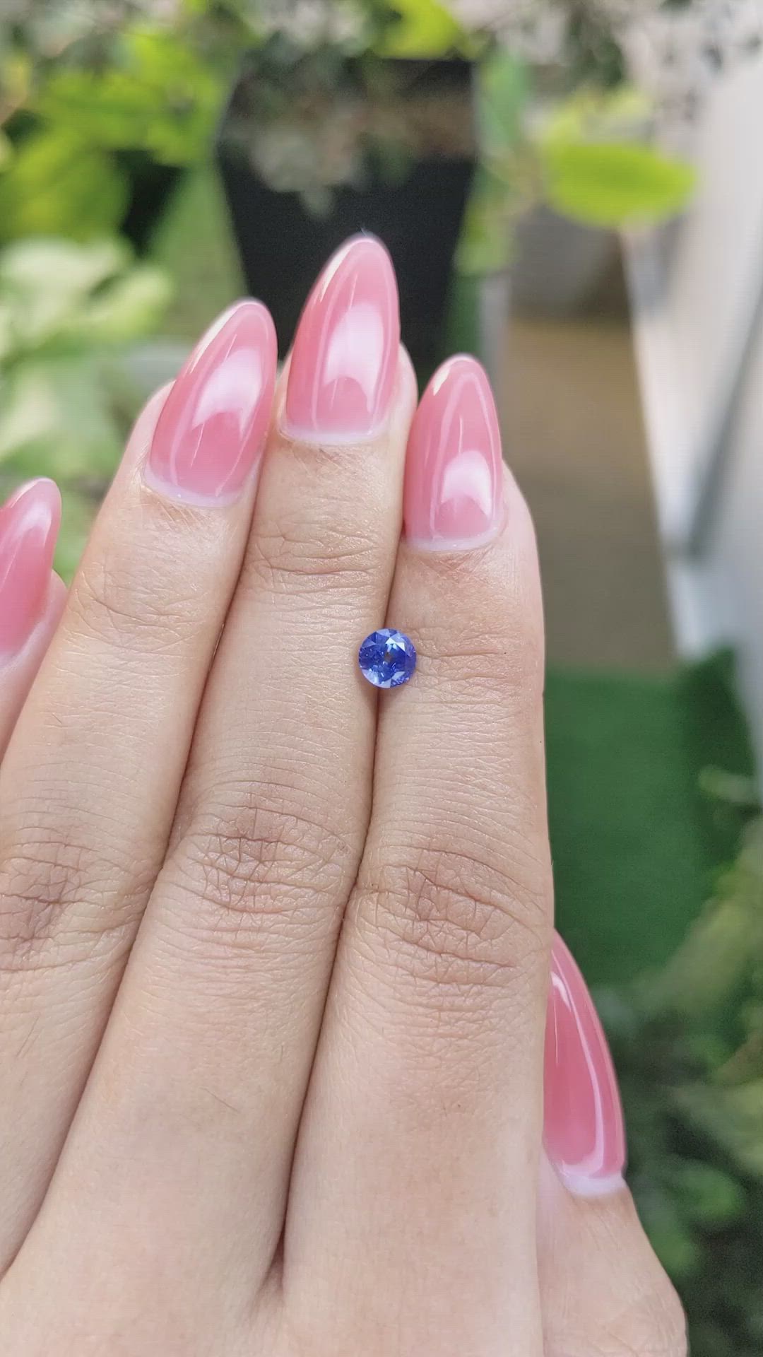 0.65 Ct. Blue Sapphire from Ceylon (Sri Lanka) Size Video