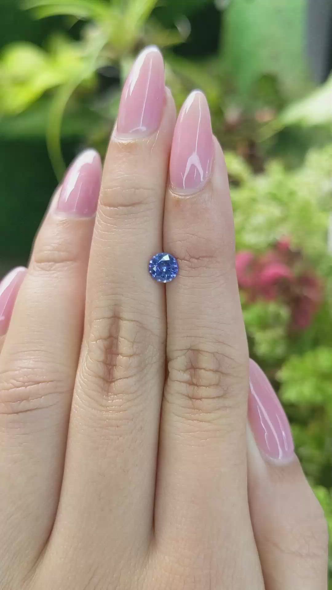 0.71 Ct. Blue Sapphire from Ceylon (Sri Lanka) Size Video