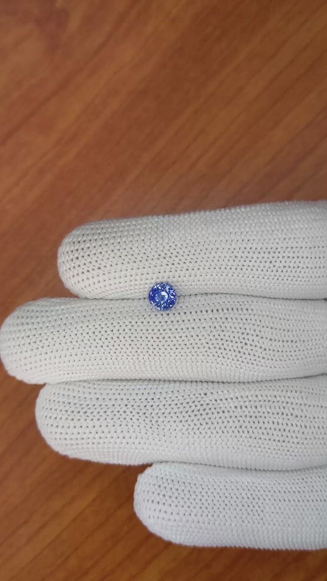 0.71 Ct. Blue Sapphire from Ceylon (Sri Lanka) Size Video