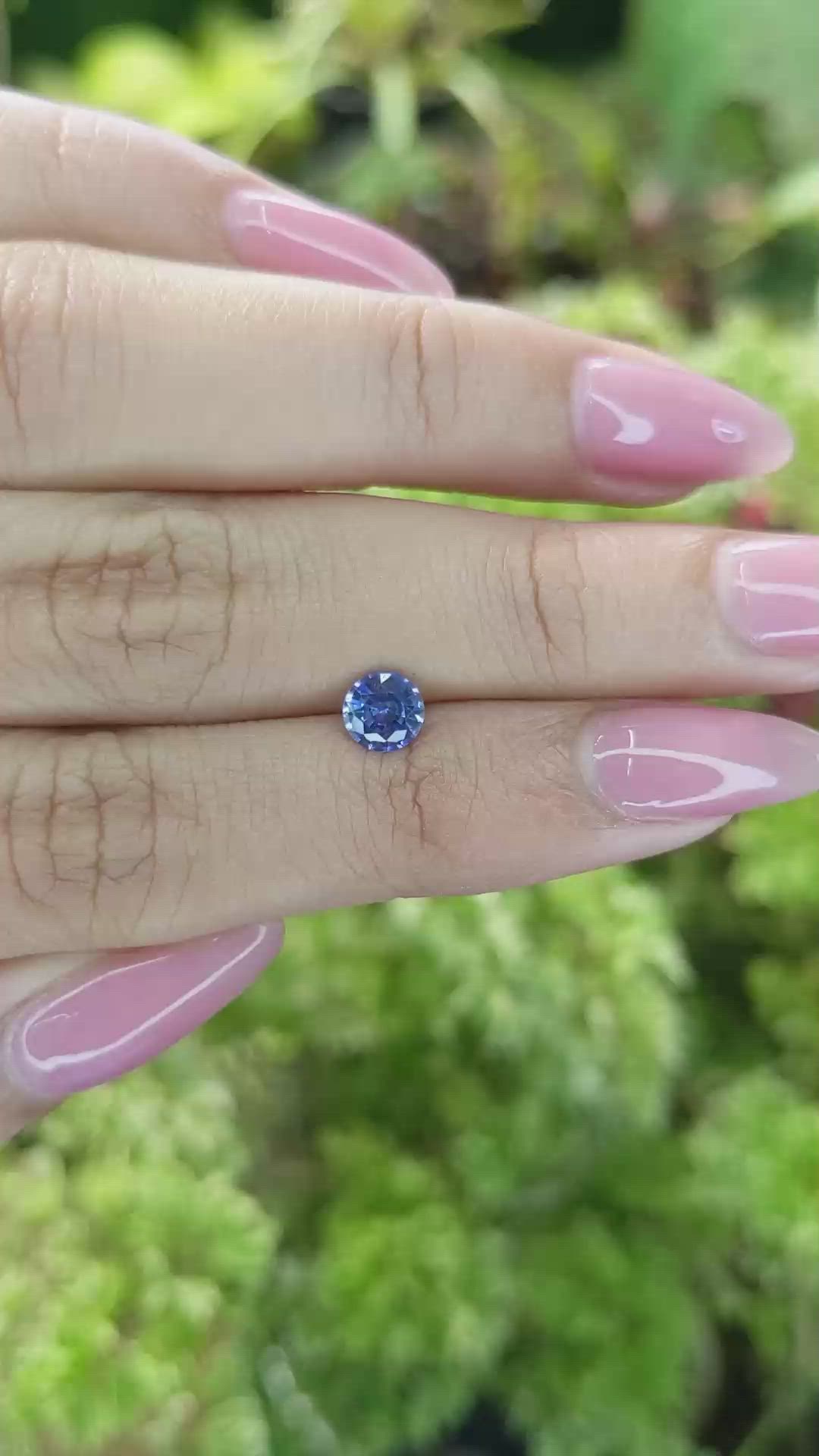 0.71 Ct. Blue Sapphire from Ceylon (Sri Lanka) Size Video