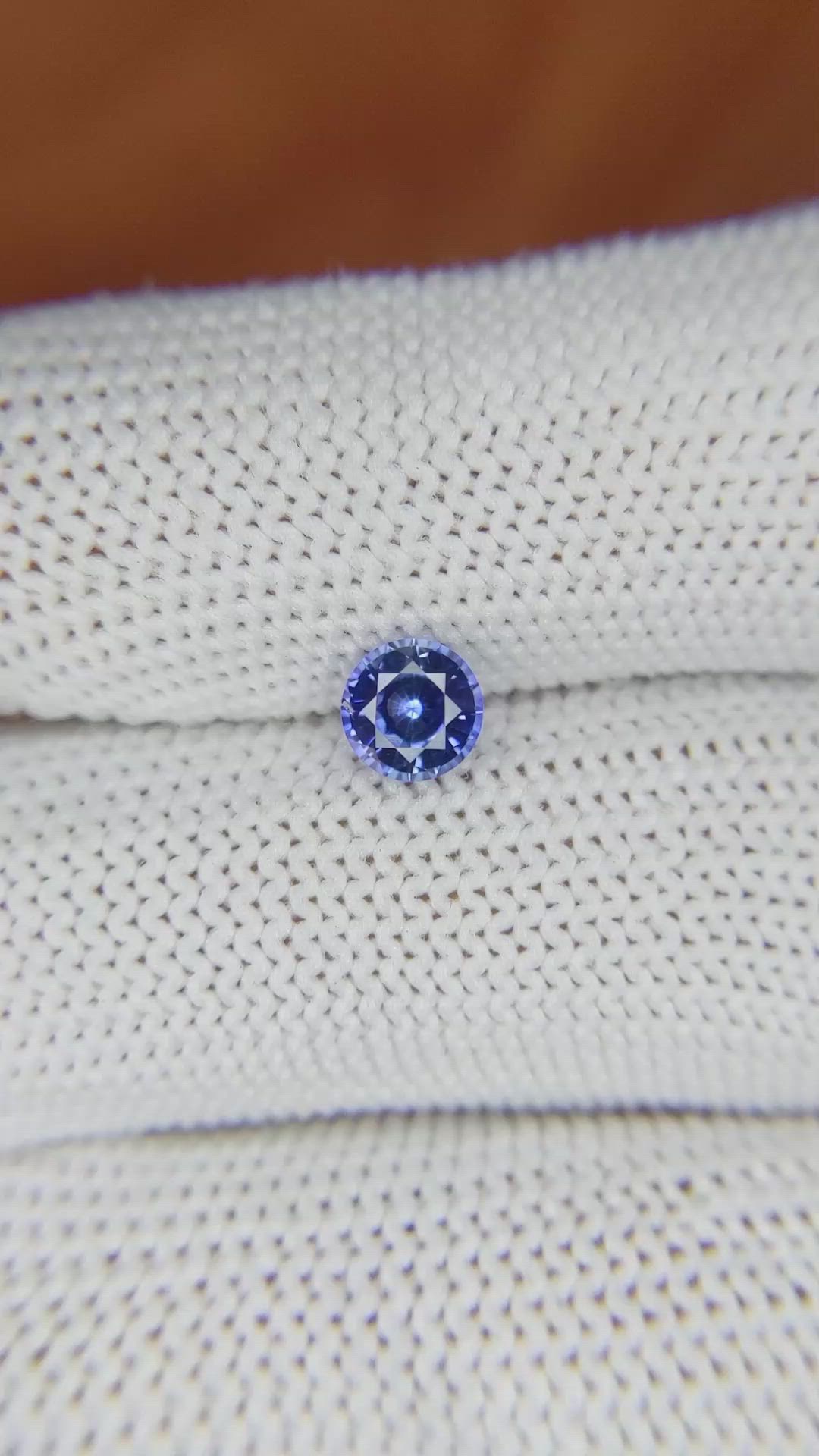 0.71 Ct. Blue Sapphire from Ceylon (Sri Lanka) Size Video