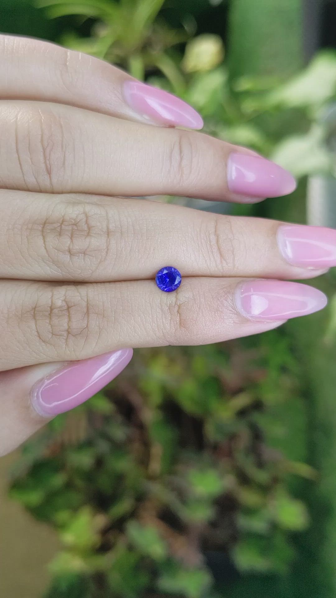 0.52 Ct. Blue Sapphire from Ceylon (Sri Lanka) Size Video