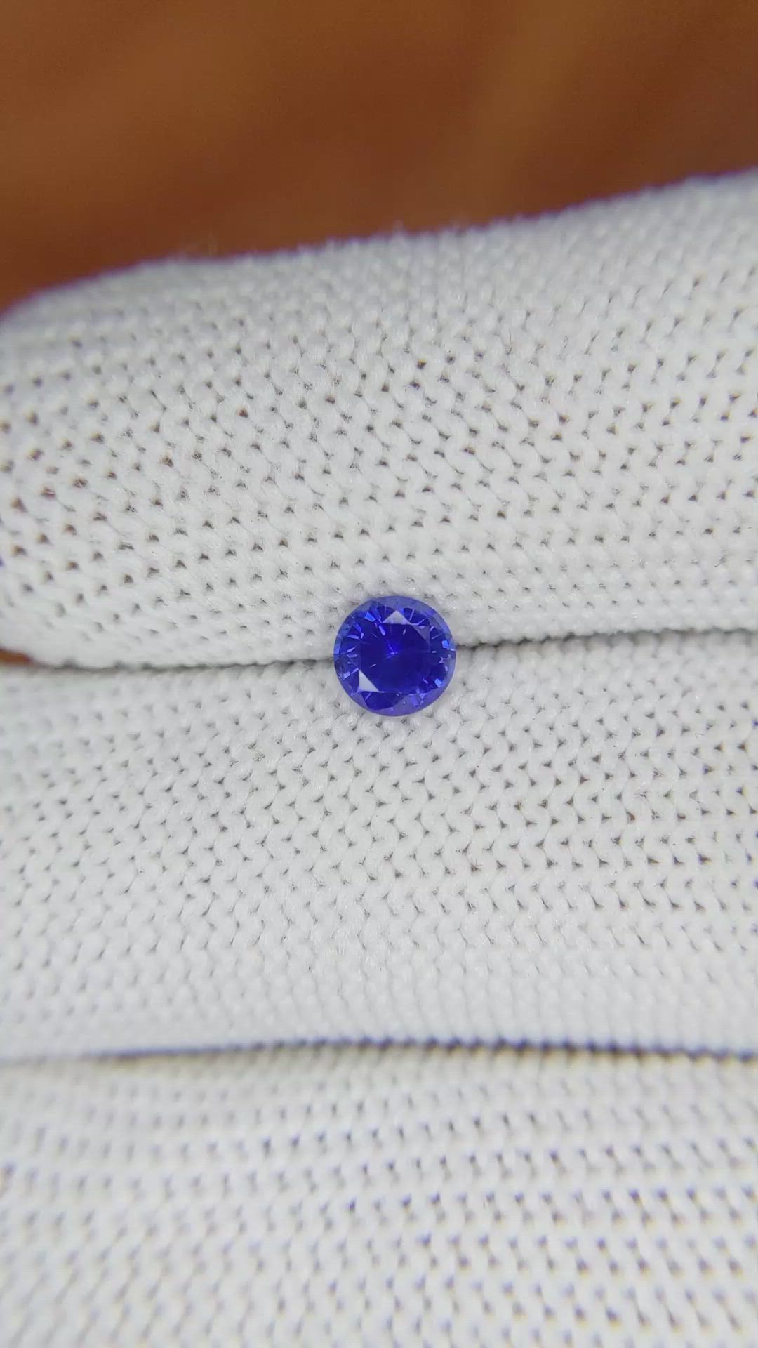 0.52 Ct. Blue Sapphire from Ceylon (Sri Lanka) Size Video