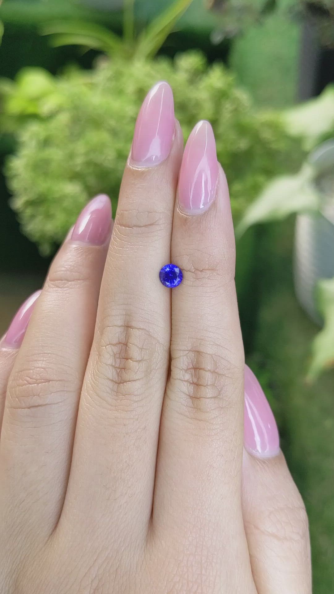 0.52 Ct. Blue Sapphire from Ceylon (Sri Lanka) Size Video