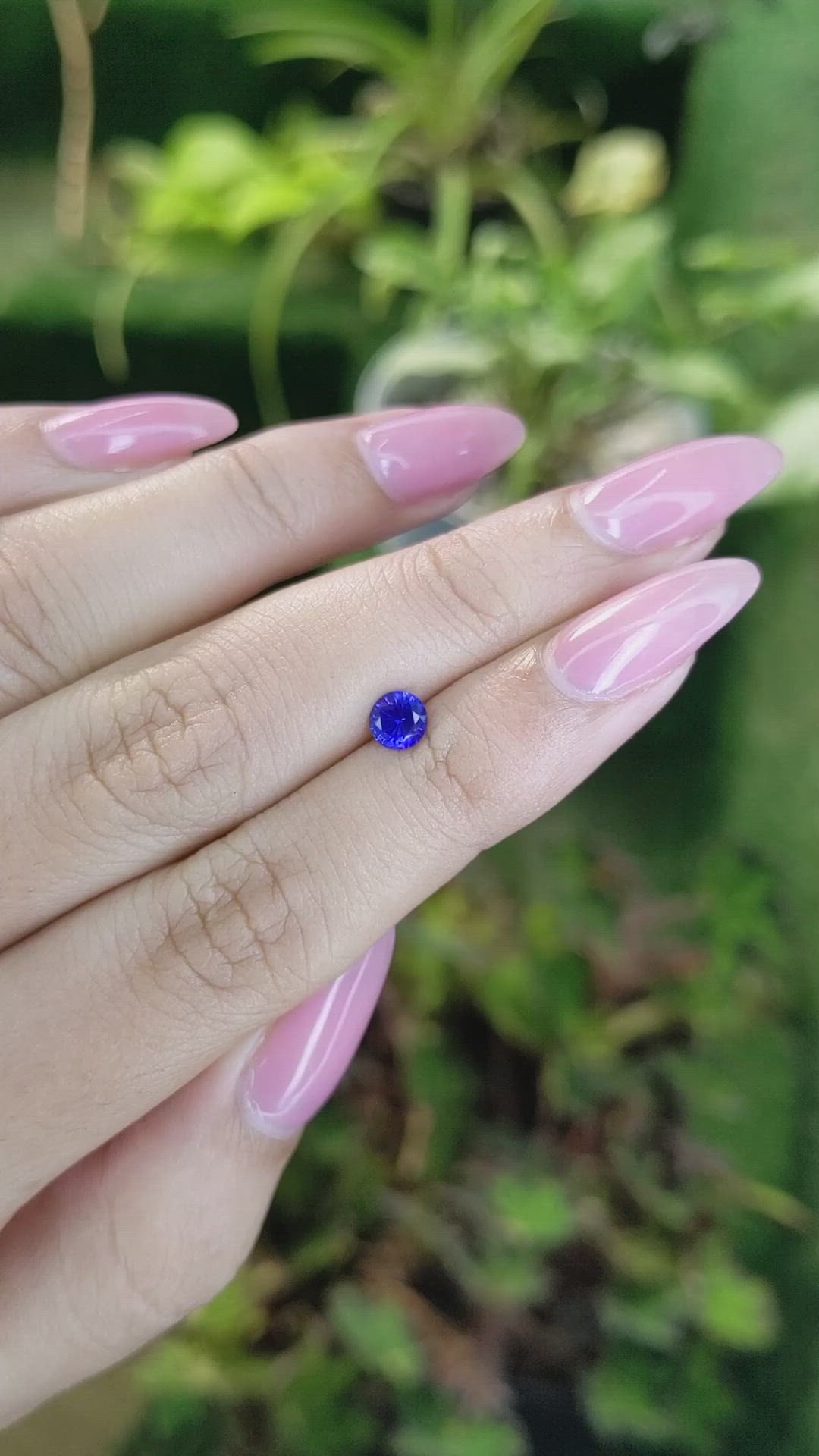 0.52 Ct. Blue Sapphire from Ceylon (Sri Lanka) Size Video