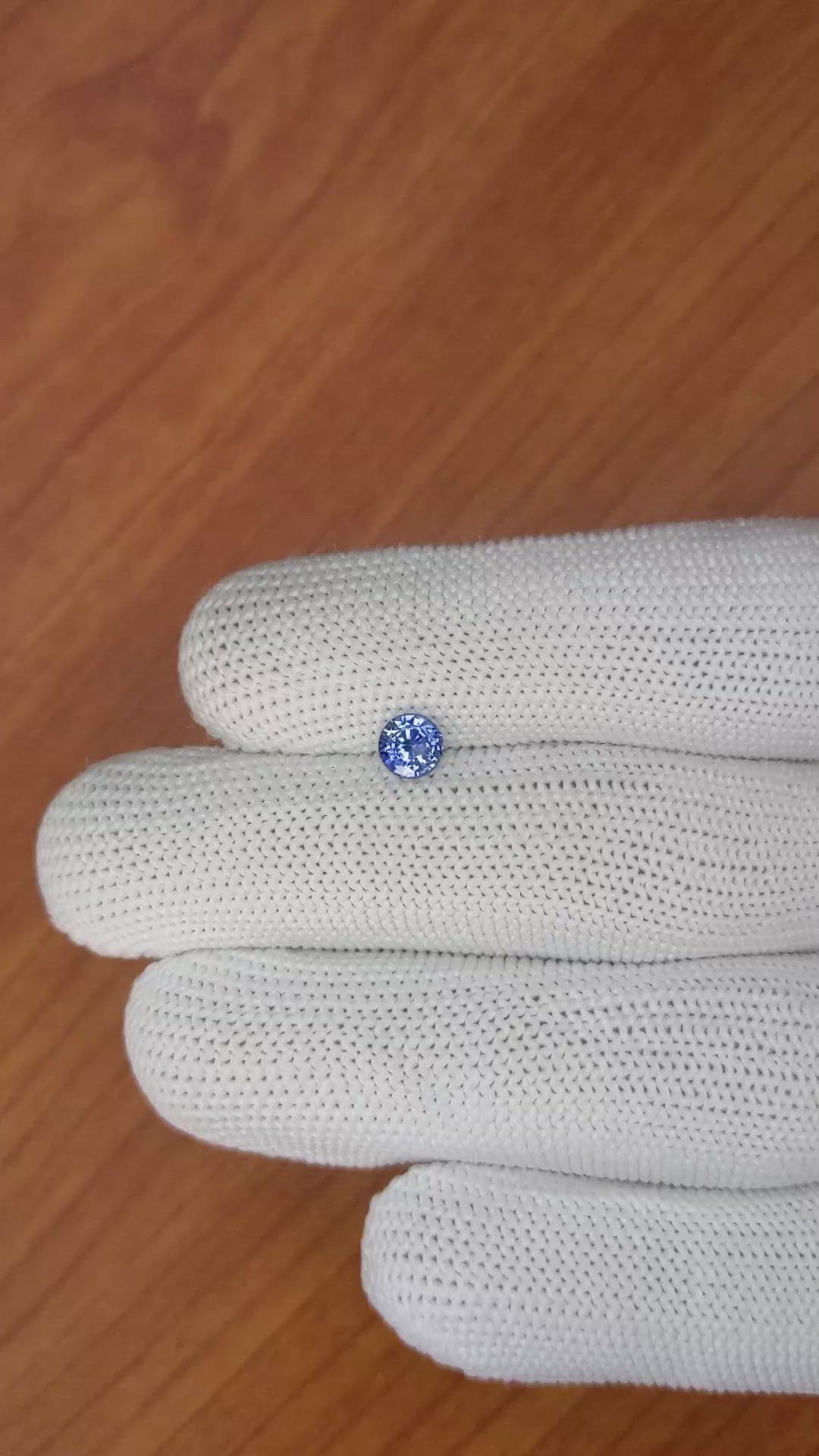 0.62 Ct. Blue Sapphire from Ceylon (Sri Lanka) Size Video