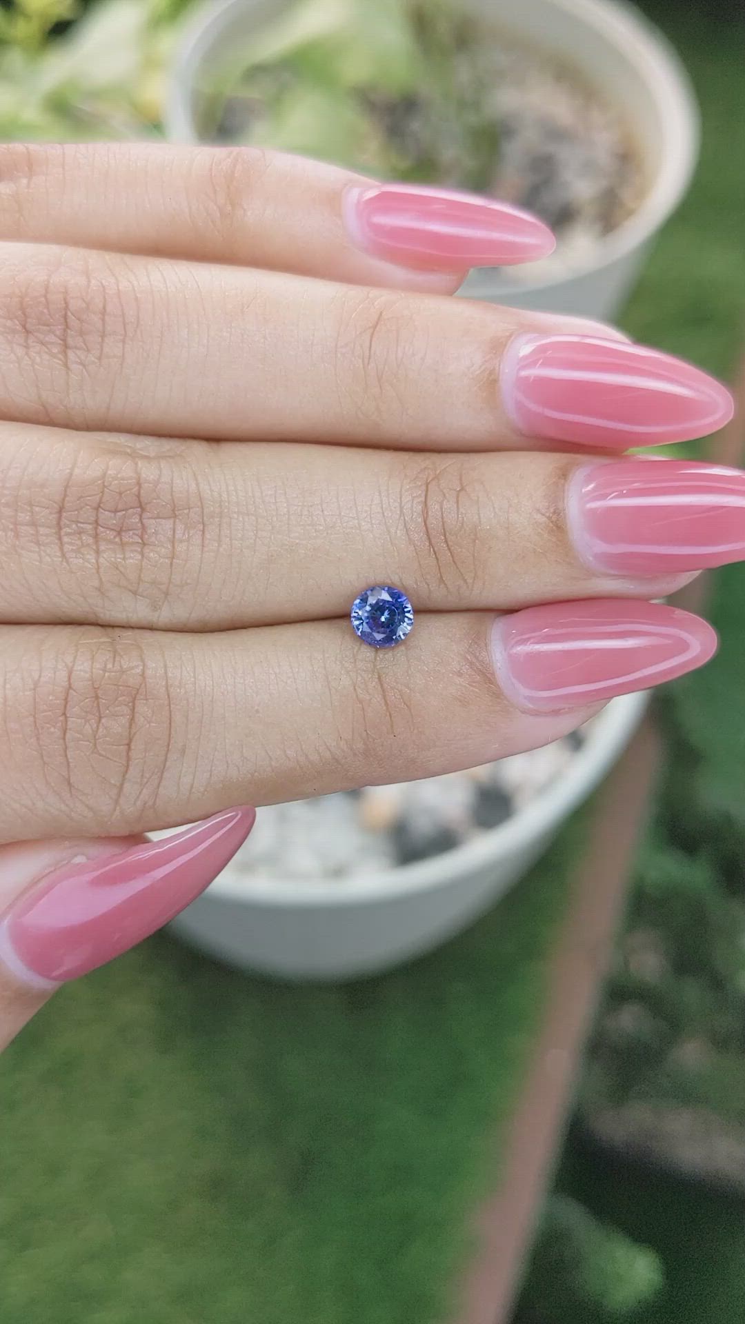 0.62 Ct. Blue Sapphire from Ceylon (Sri Lanka) Size Video