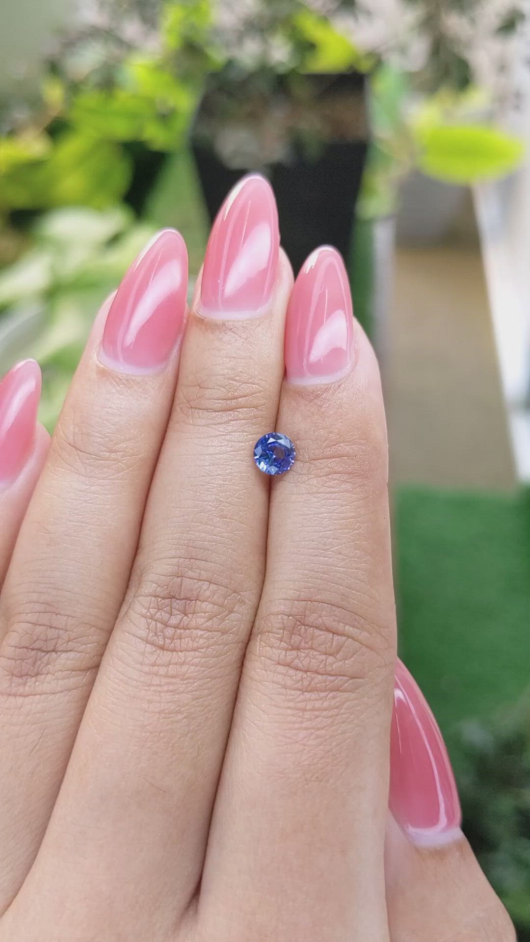 0.62 Ct. Blue Sapphire from Ceylon (Sri Lanka) Size Video