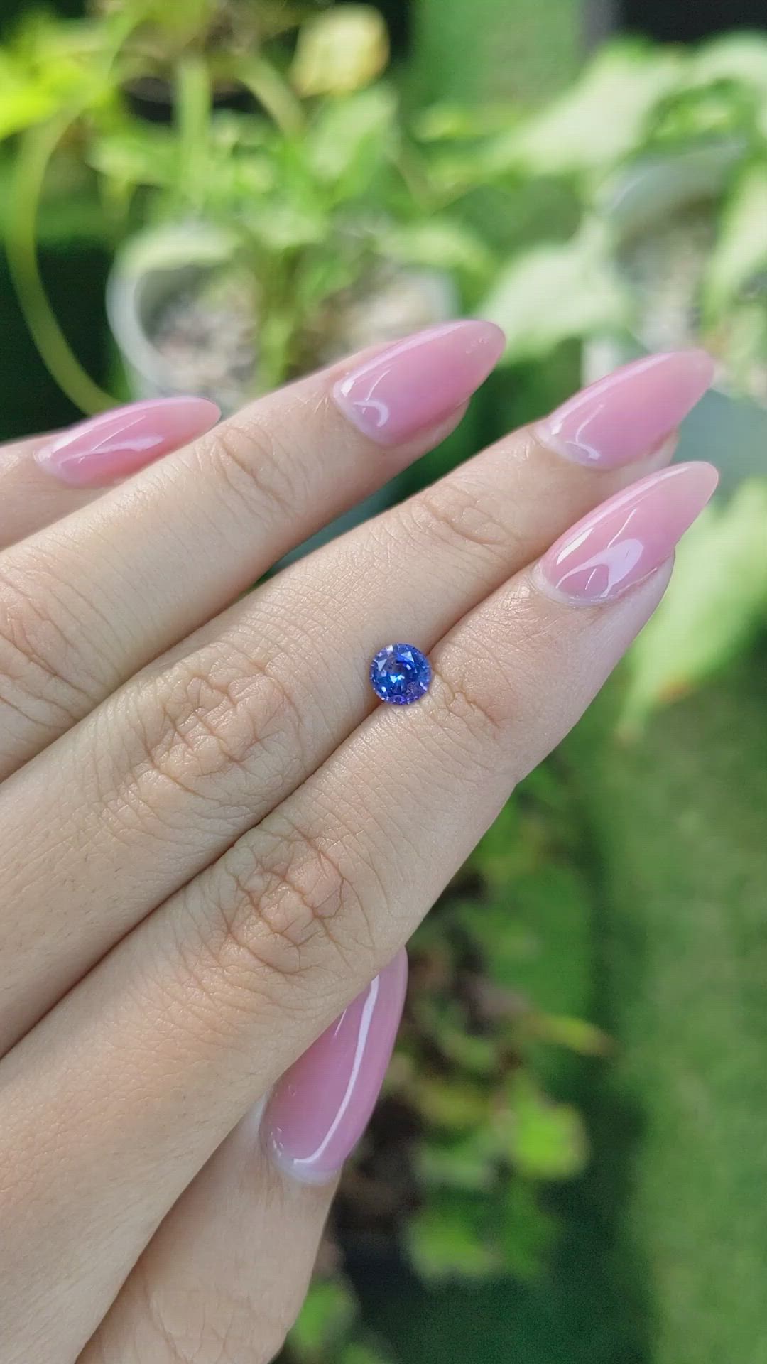 0.64 Ct. Blue Sapphire from Ceylon (Sri Lanka) Size Video