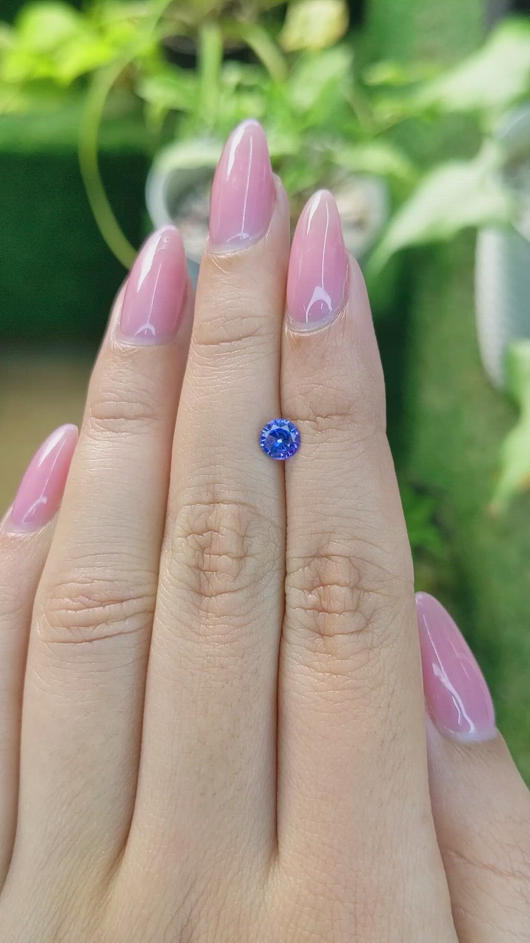 0.64 Ct. Blue Sapphire from Ceylon (Sri Lanka) Size Video