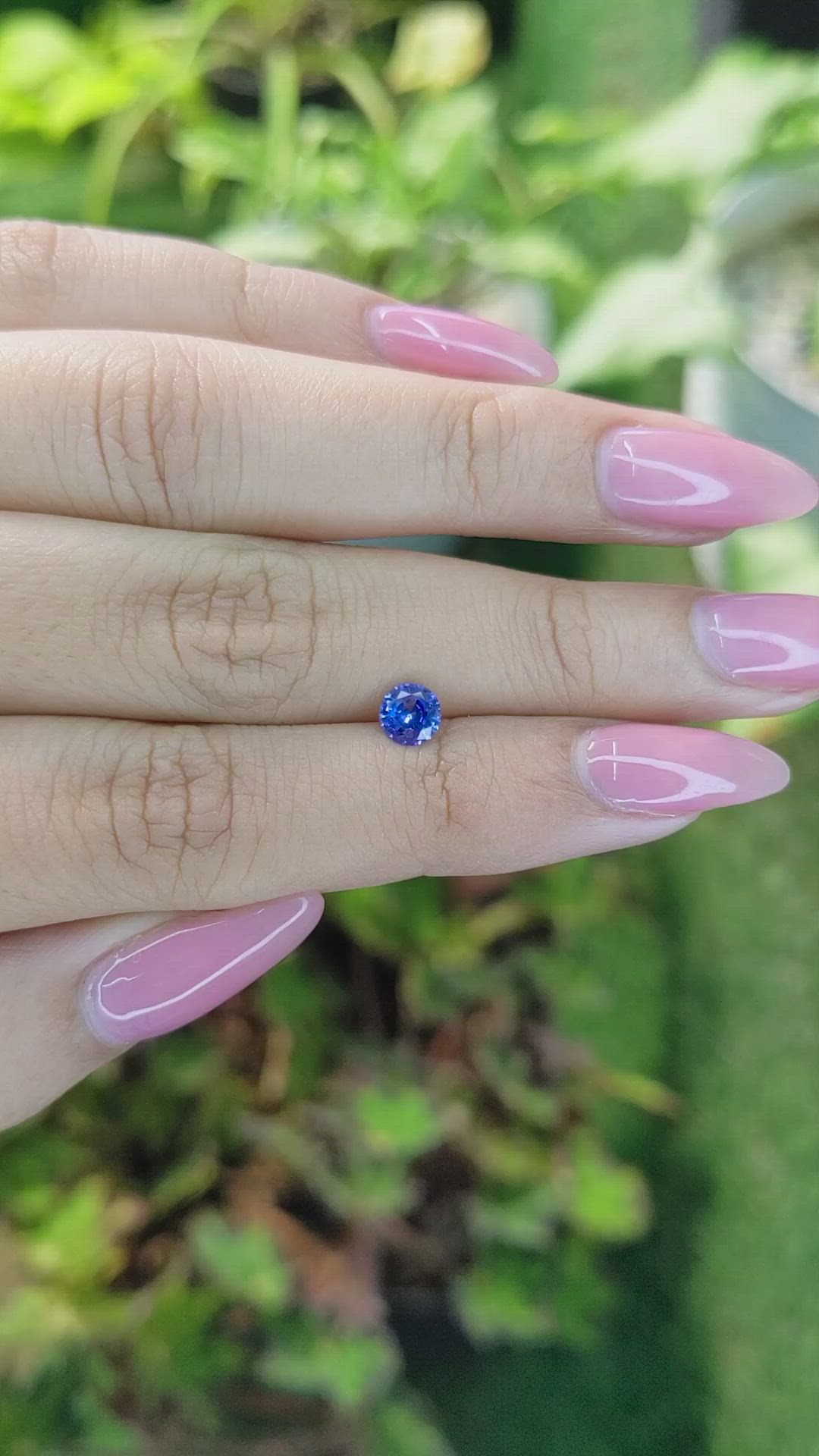 0.64 Ct. Blue Sapphire from Ceylon (Sri Lanka) Size Video