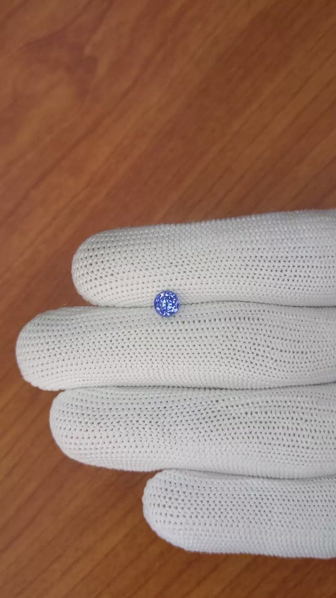 0.64 Ct. Blue Sapphire from Ceylon (Sri Lanka) Size Video